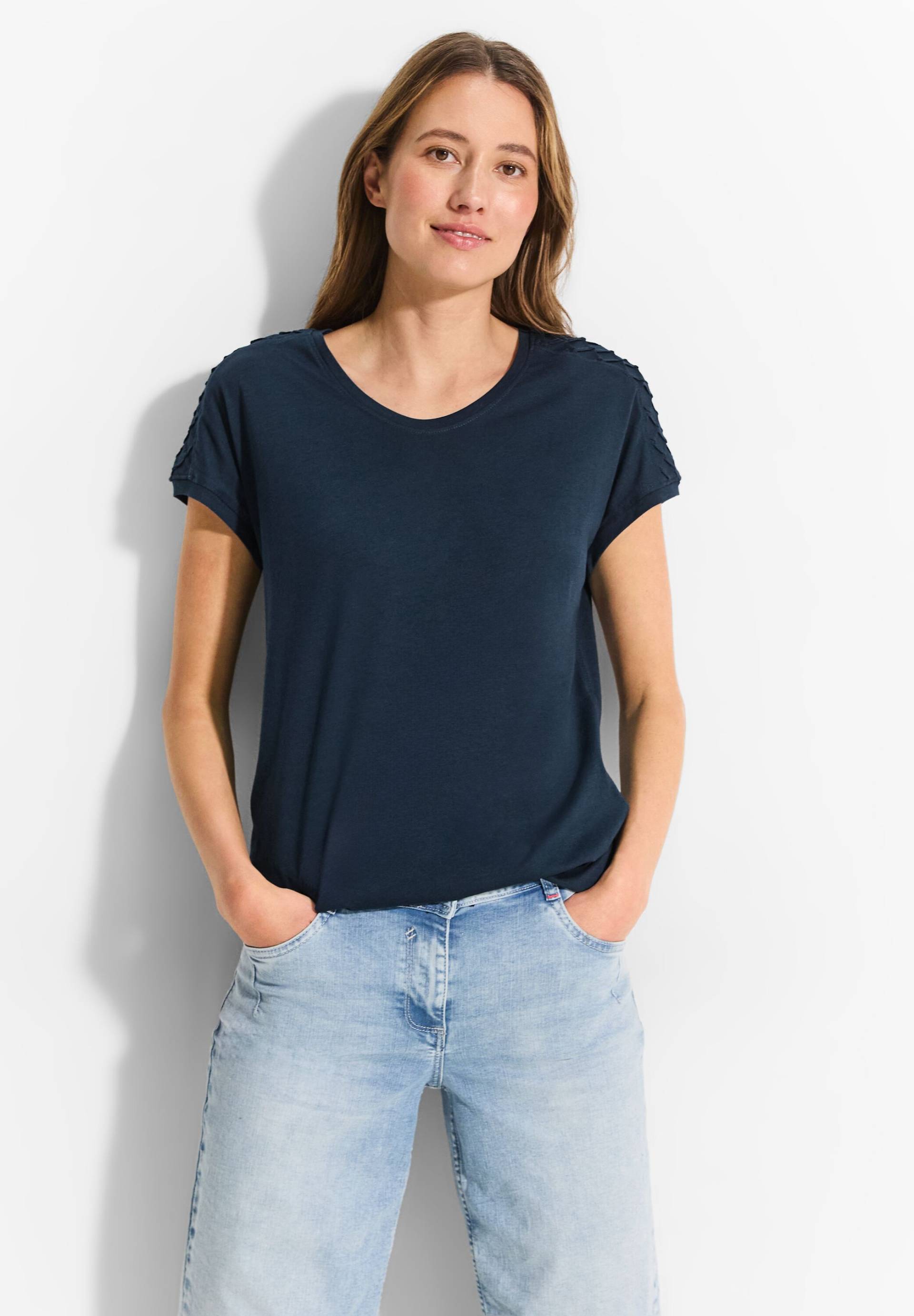 Cecil T-Shirt, mit Biesen-Dekoration von cecil