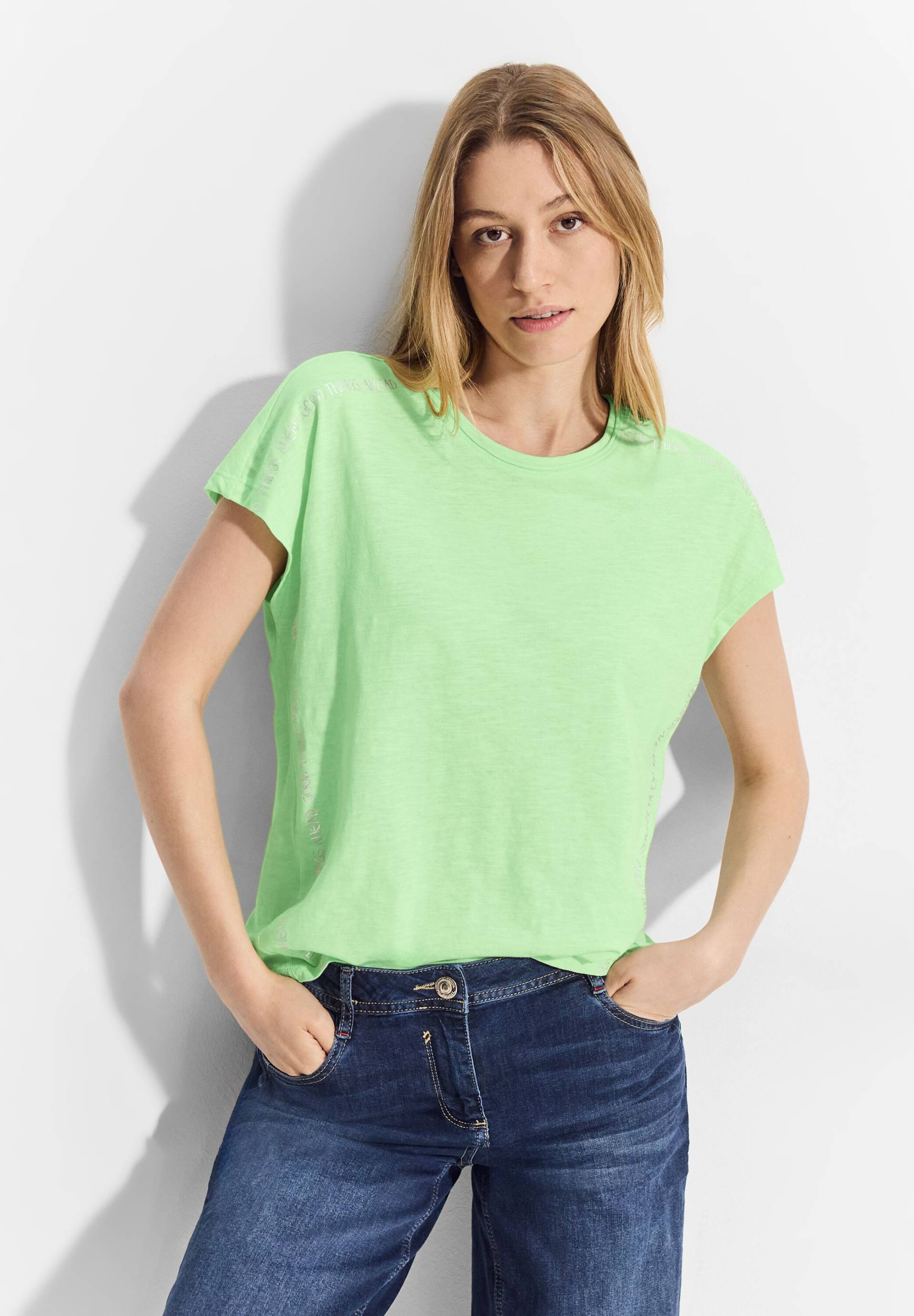 Cecil T-Shirt, mit Melange Optik von cecil