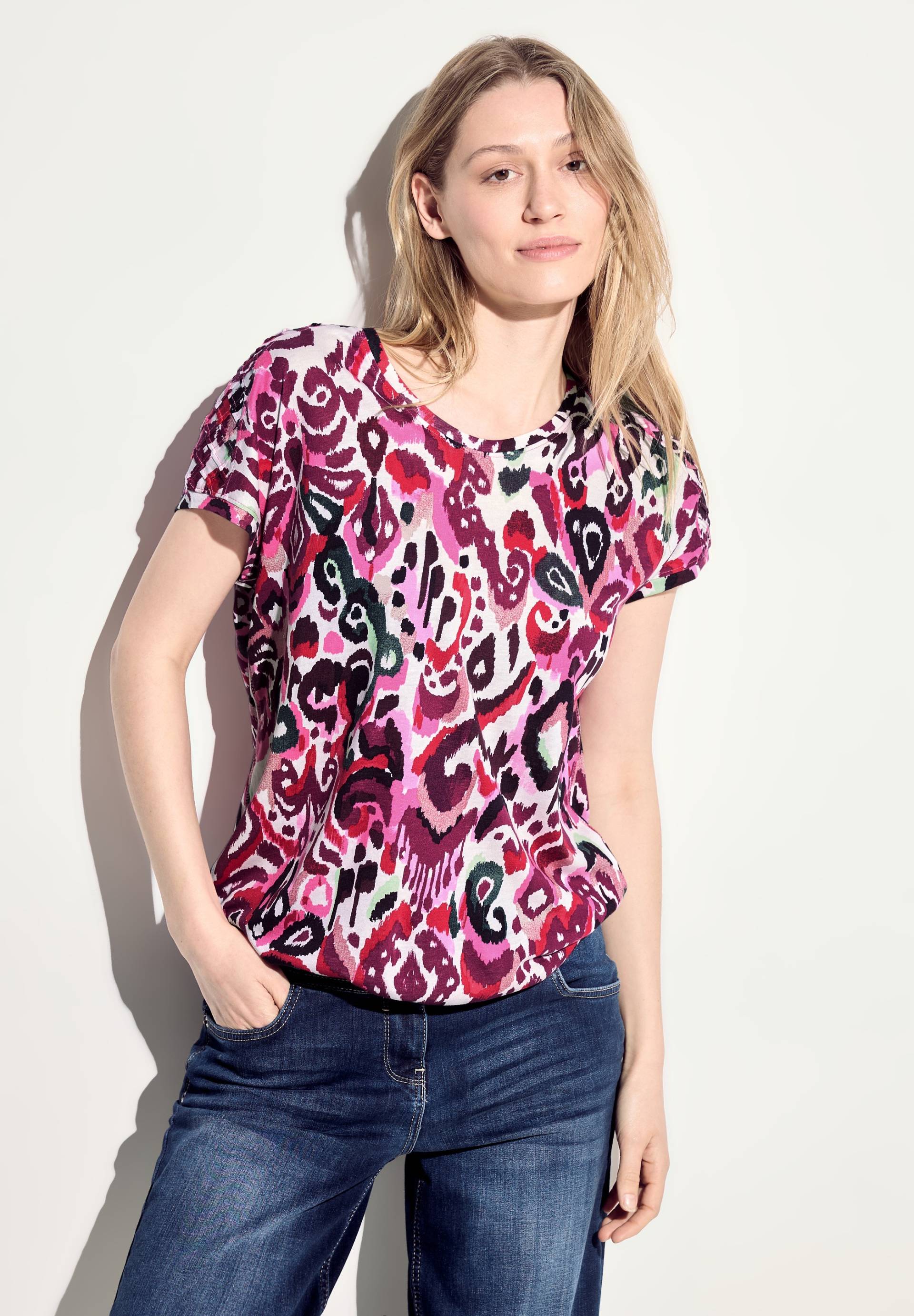 Cecil V-Shirt, mit All-Over Ornament Print von cecil