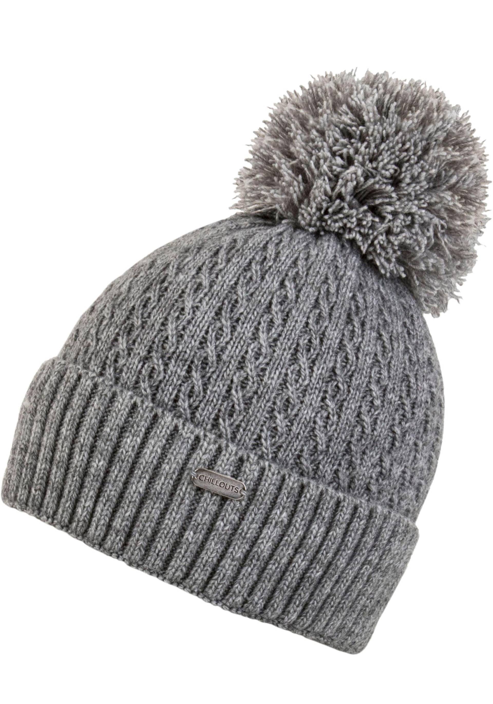 chillouts Bommelmütze »Estephania Hat«, Feinstrick mit PomPom, Zopfmuster chillouts Bommelmütze »Estephania Hat«, Feinstrick mit PomPom, Zopfmuster von chillouts