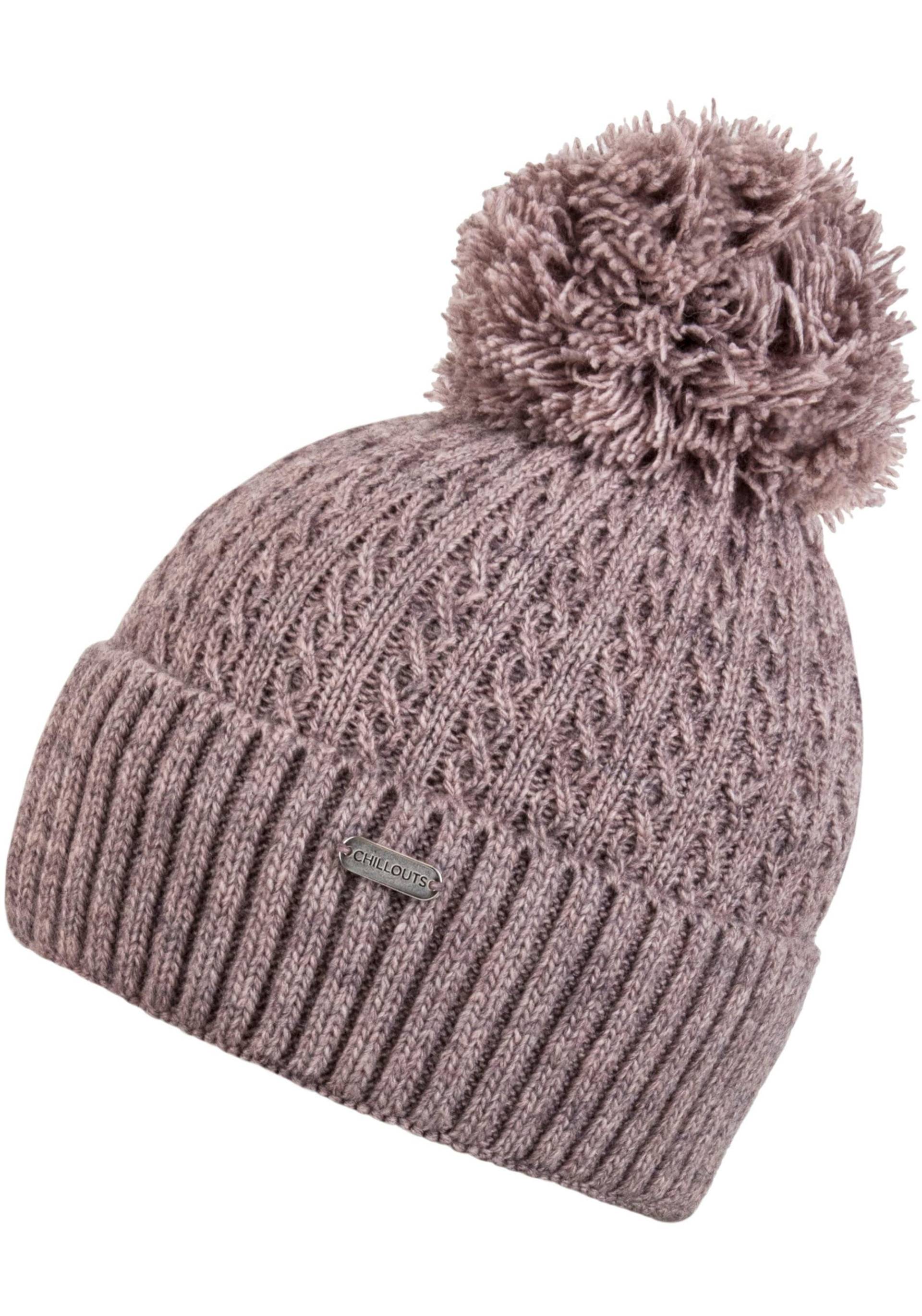 chillouts Bommelmütze »Estephania Hat«, Feinstrick mit PomPom, Zopfmuster chillouts Bommelmütze »Estephania Hat«, Feinstrick mit PomPom, Zopfmuster von chillouts