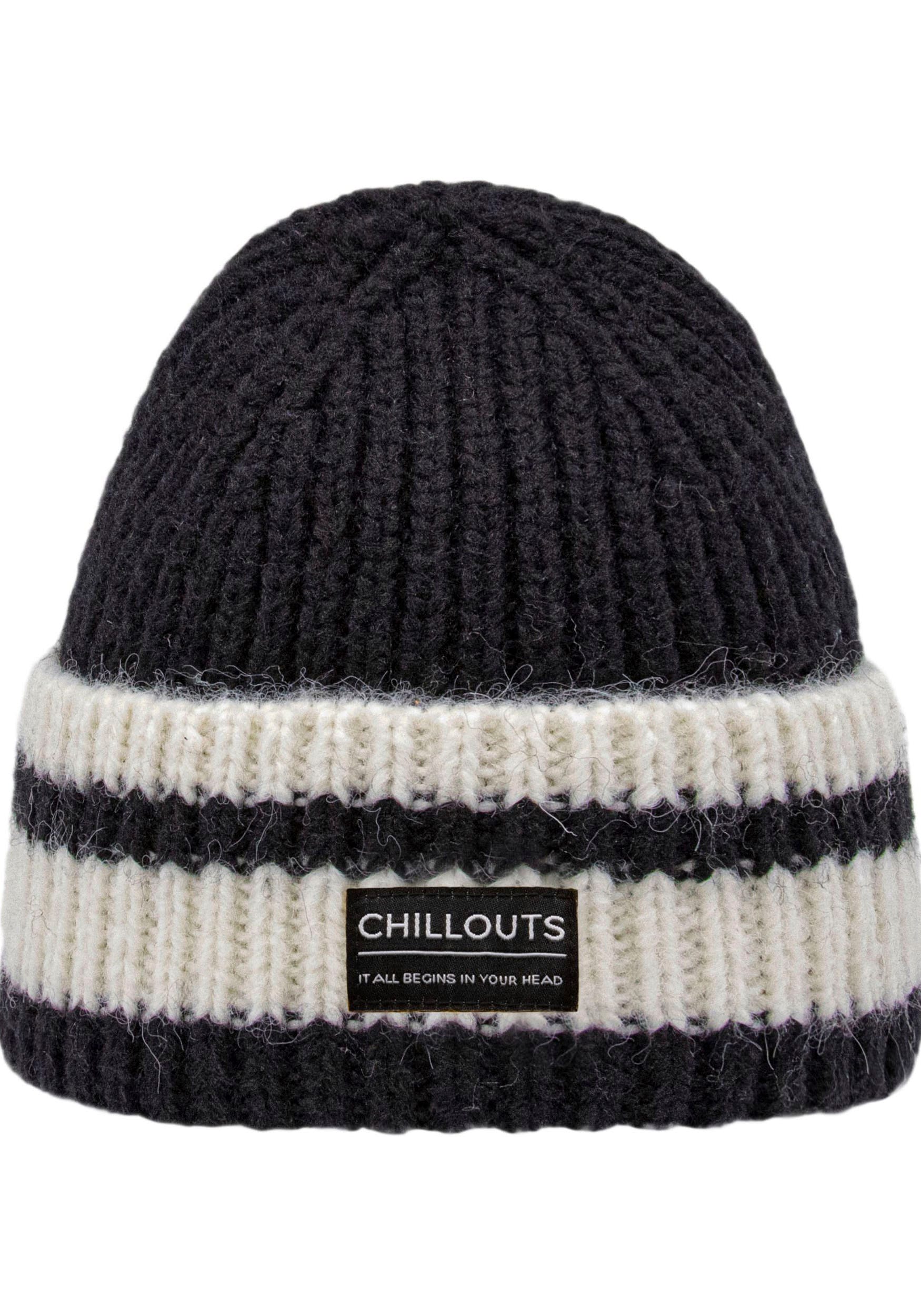 chillouts Strickmütze »Cooper Hat«, mit Kontrast-Streifen von chillouts