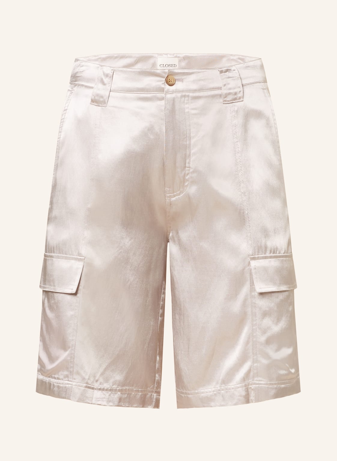 Closed Cargoshorts Aus Seide silber von closed