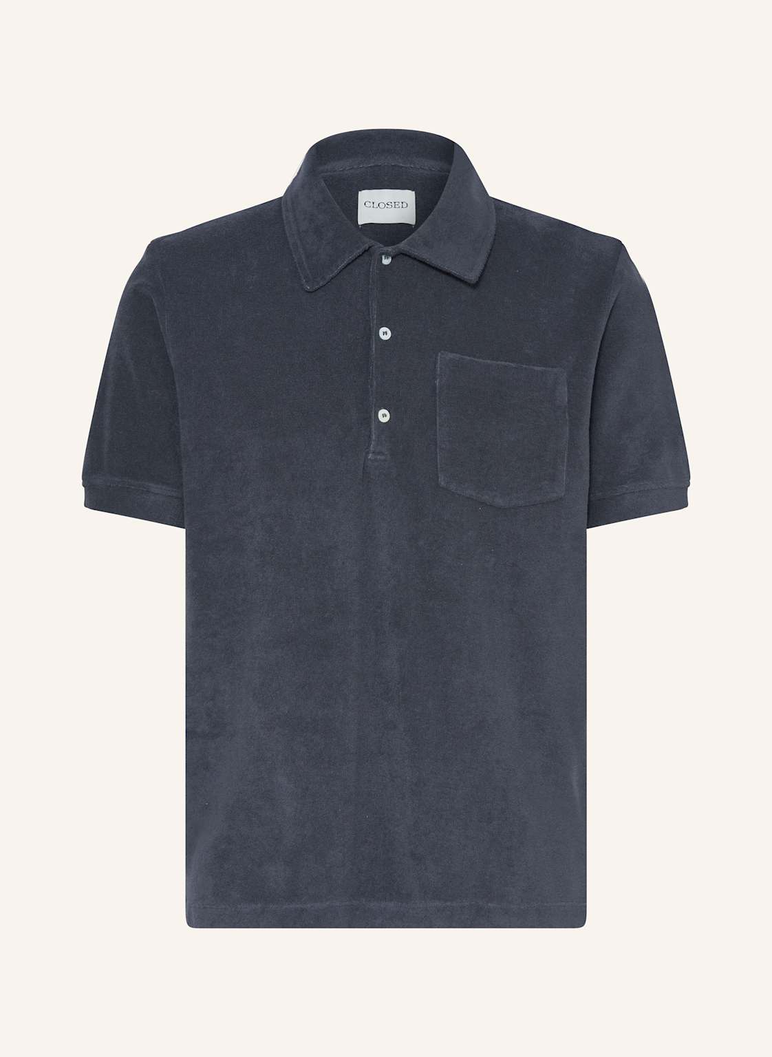 Closed Frottee-Poloshirt blau Closed Frottee-Poloshirt blau von closed