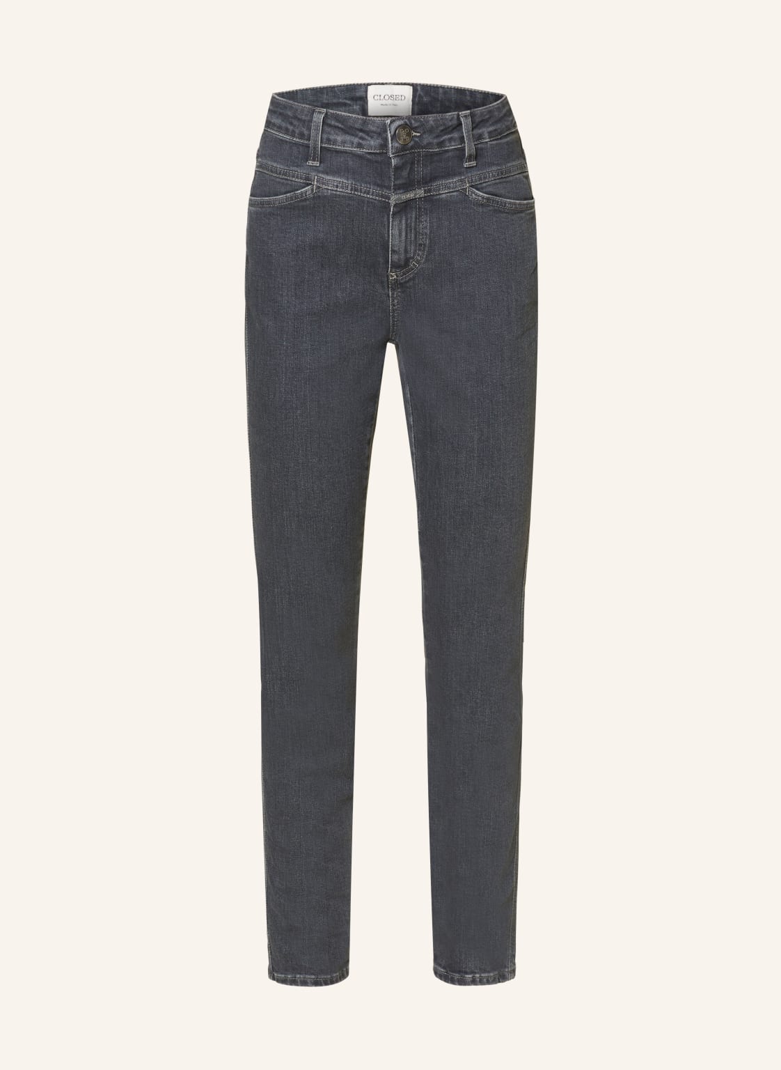 Closed Skinny Jeans Skinny Pusher grau von closed