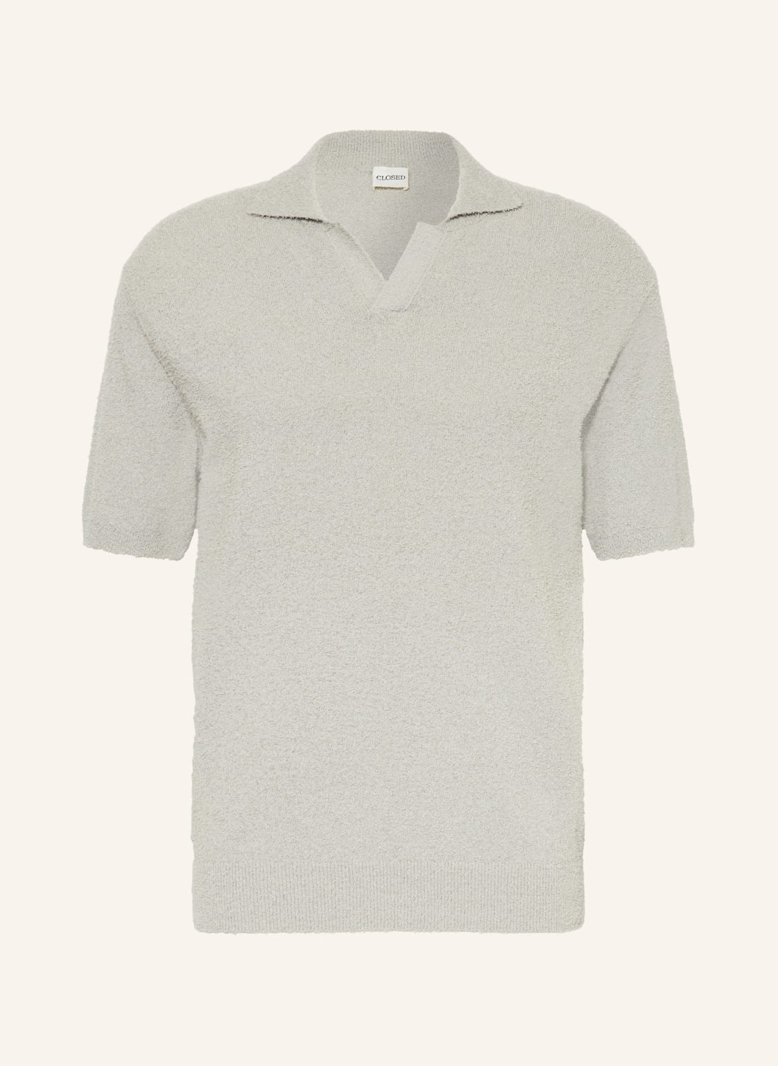 Closed Strick-Poloshirt grau von closed