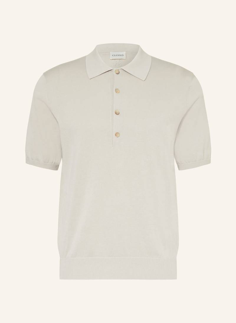 Closed Strick-Poloshirt grau von closed