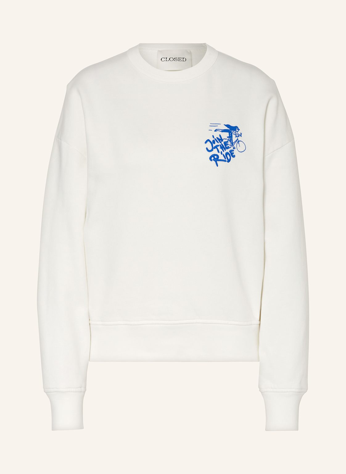 Closed Sweatshirt Mit Stickereien weiss von closed