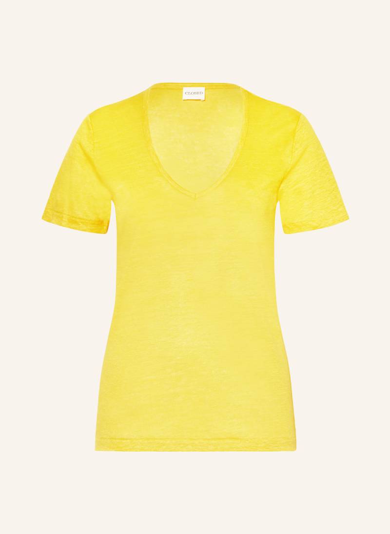 Closed T-Shirt Aus Leinen gelb von closed
