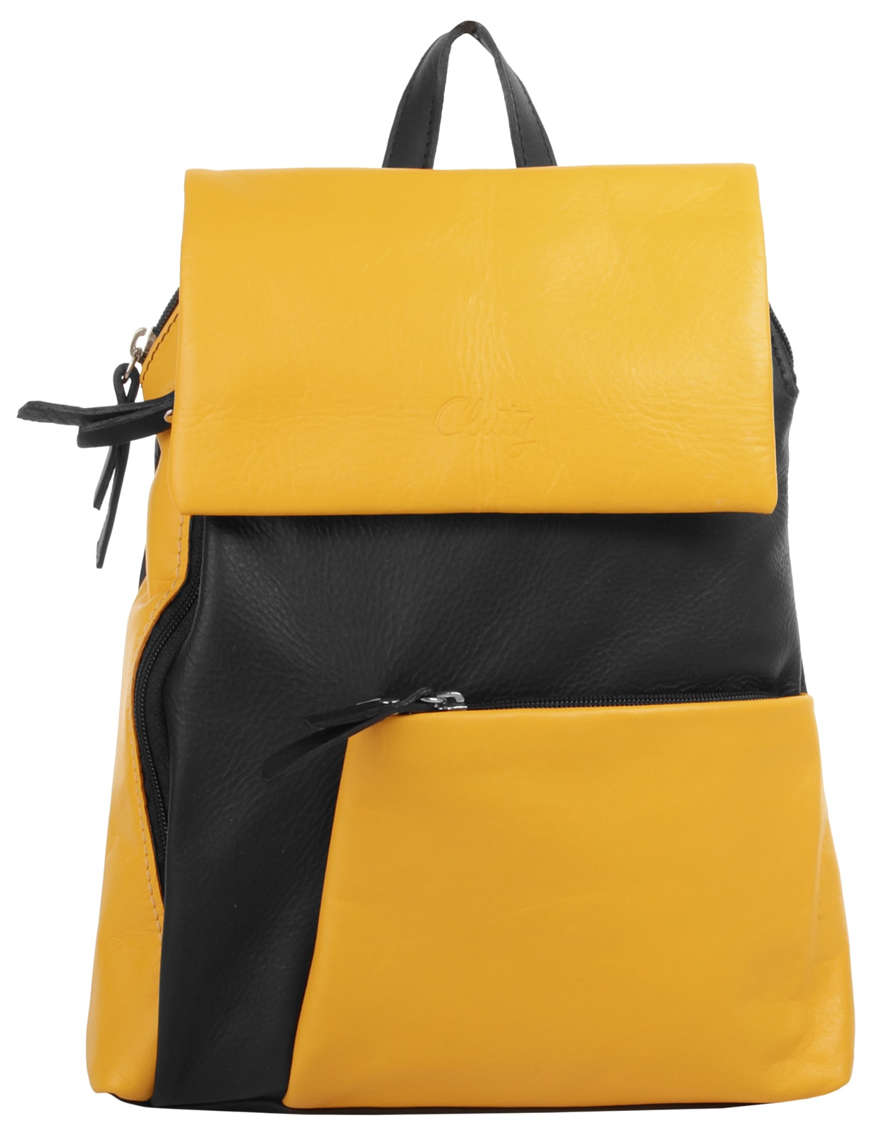 Cluty Cityrucksack, echt Leder, Made in Italy von cluty