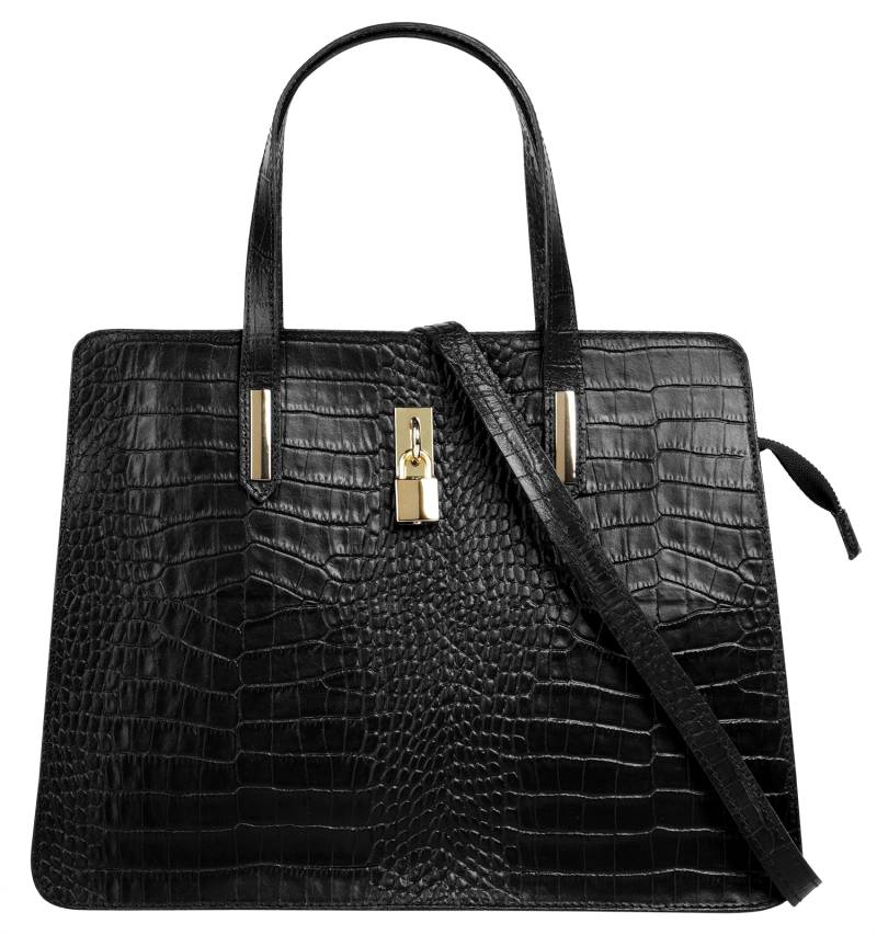 Cluty Henkeltasche, echt Leder, Made in Italy von cluty