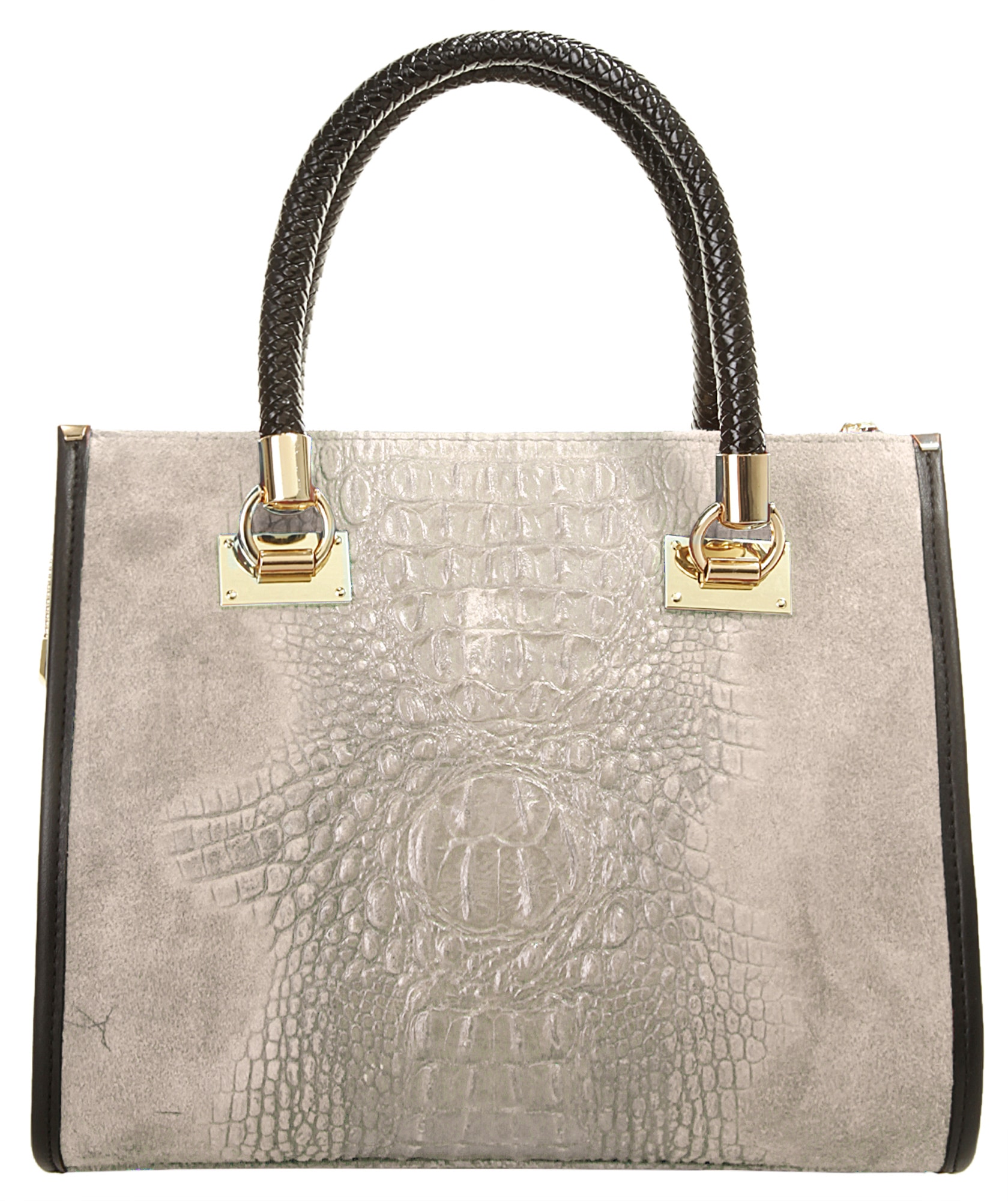 Cluty Henkeltasche, echt Leder, Made in Italy von cluty