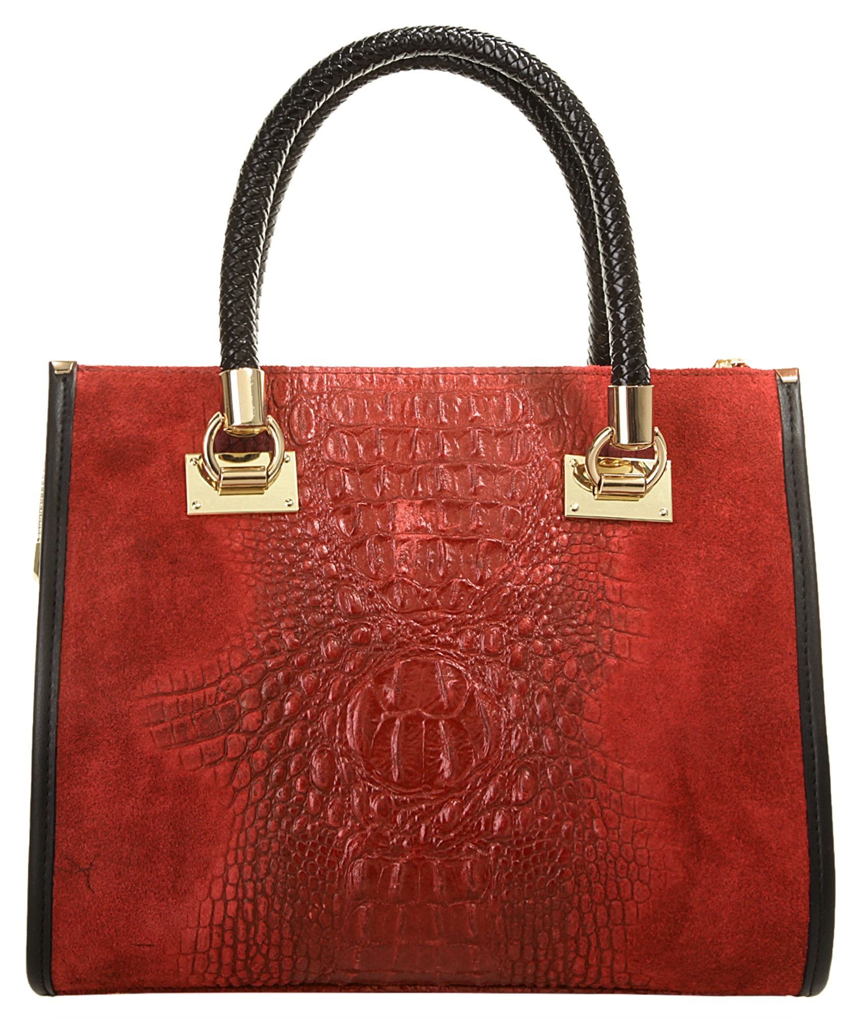 Cluty Henkeltasche, echt Leder, Made in Italy von cluty