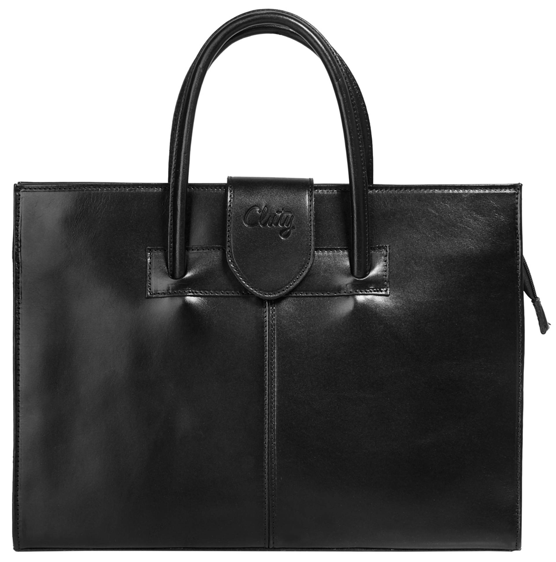 Cluty Henkeltasche, echt Leder, Made in Italy von cluty