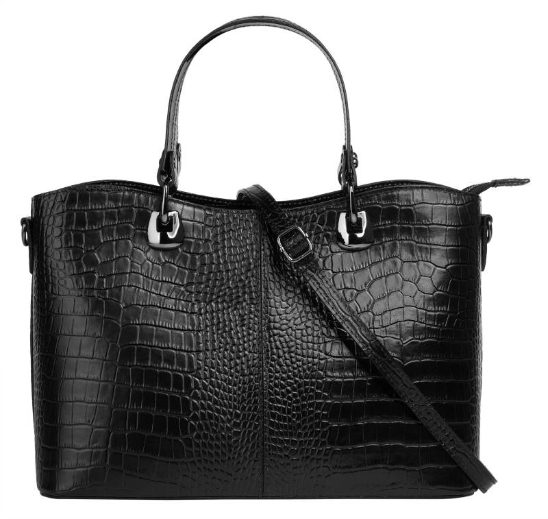 Cluty Henkeltasche, echt Leder, Made in Italy von cluty