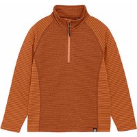 COLOR KIDS Kinder Unterzieh Zipshirt Fleece Pulli Striped orange | 128 von color kids