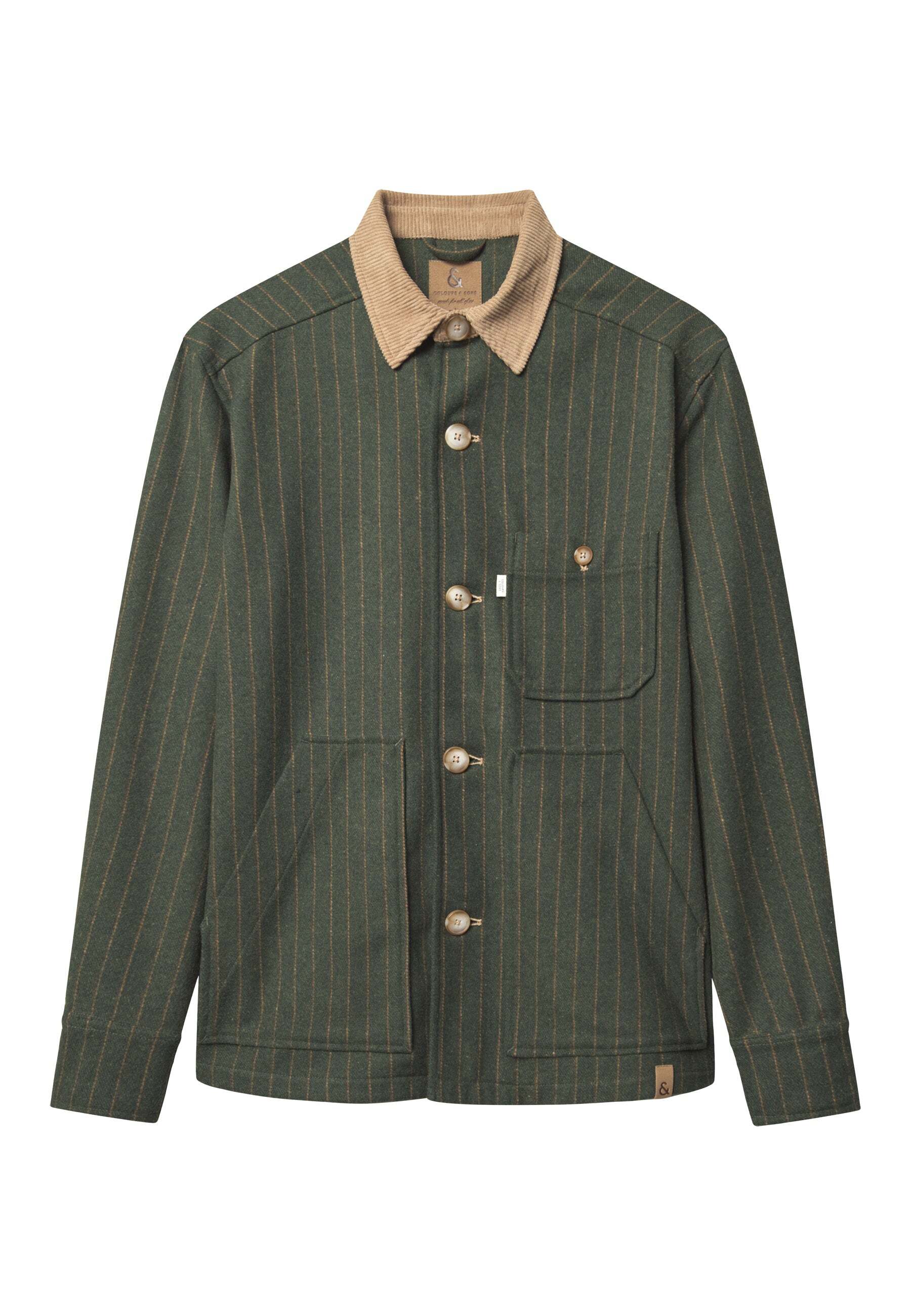 colours & sons Hemdjacke »colours & sons Hemdjacke Overshirt Pin Stripes« von colours & sons