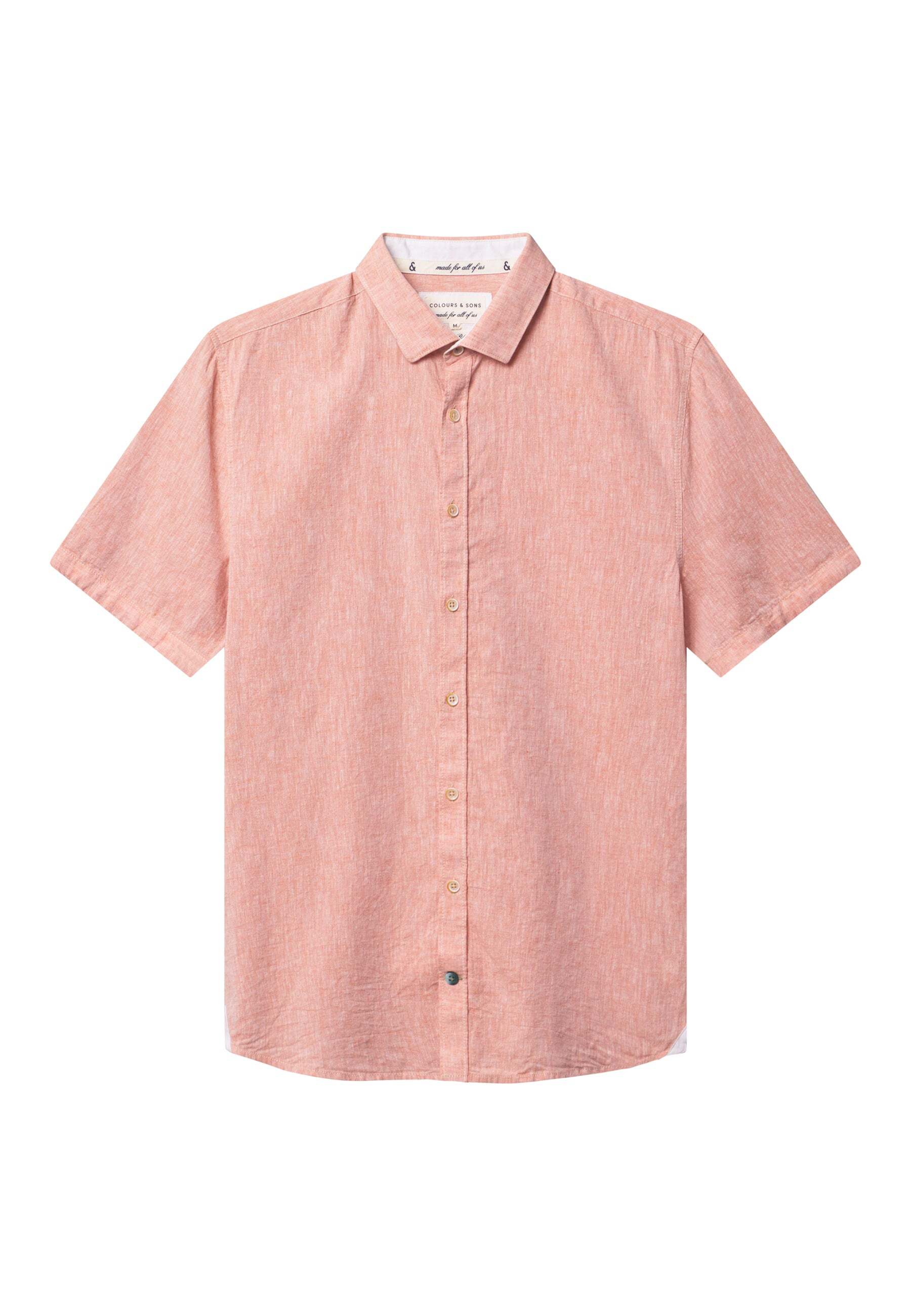 colours & sons Kurzarmhemd »colours & sons Kurzarmhemd Shirt-Linen Blend Kent« von colours & sons