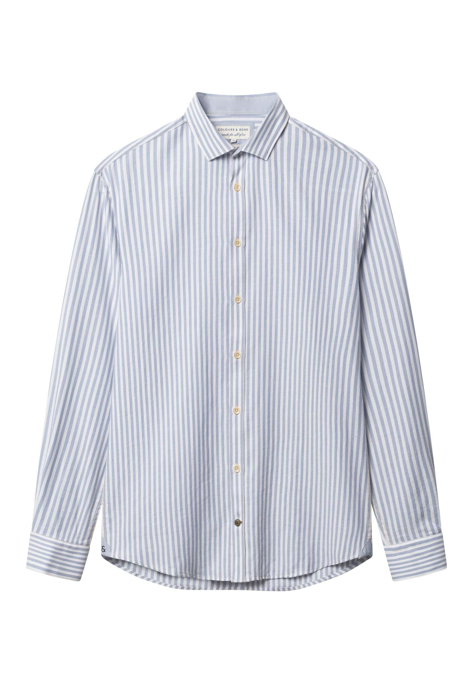 colours & sons Langarmhemd »colours & sons Langarmhemd Shirt Brushed Twill Stripes« von colours & sons