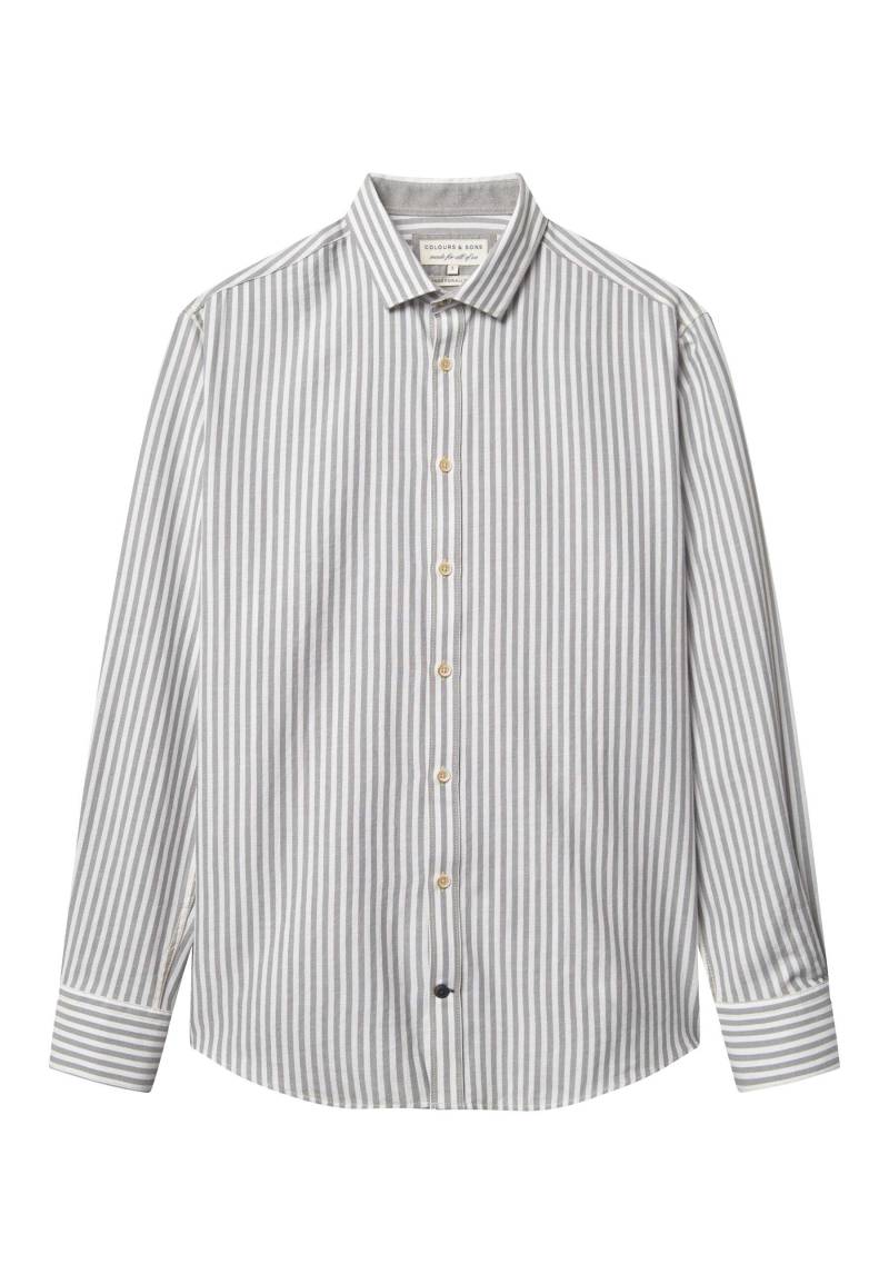 colours & sons Langarmhemd »colours & sons Langarmhemd Shirt Brushed Twill Stripes« von colours & sons