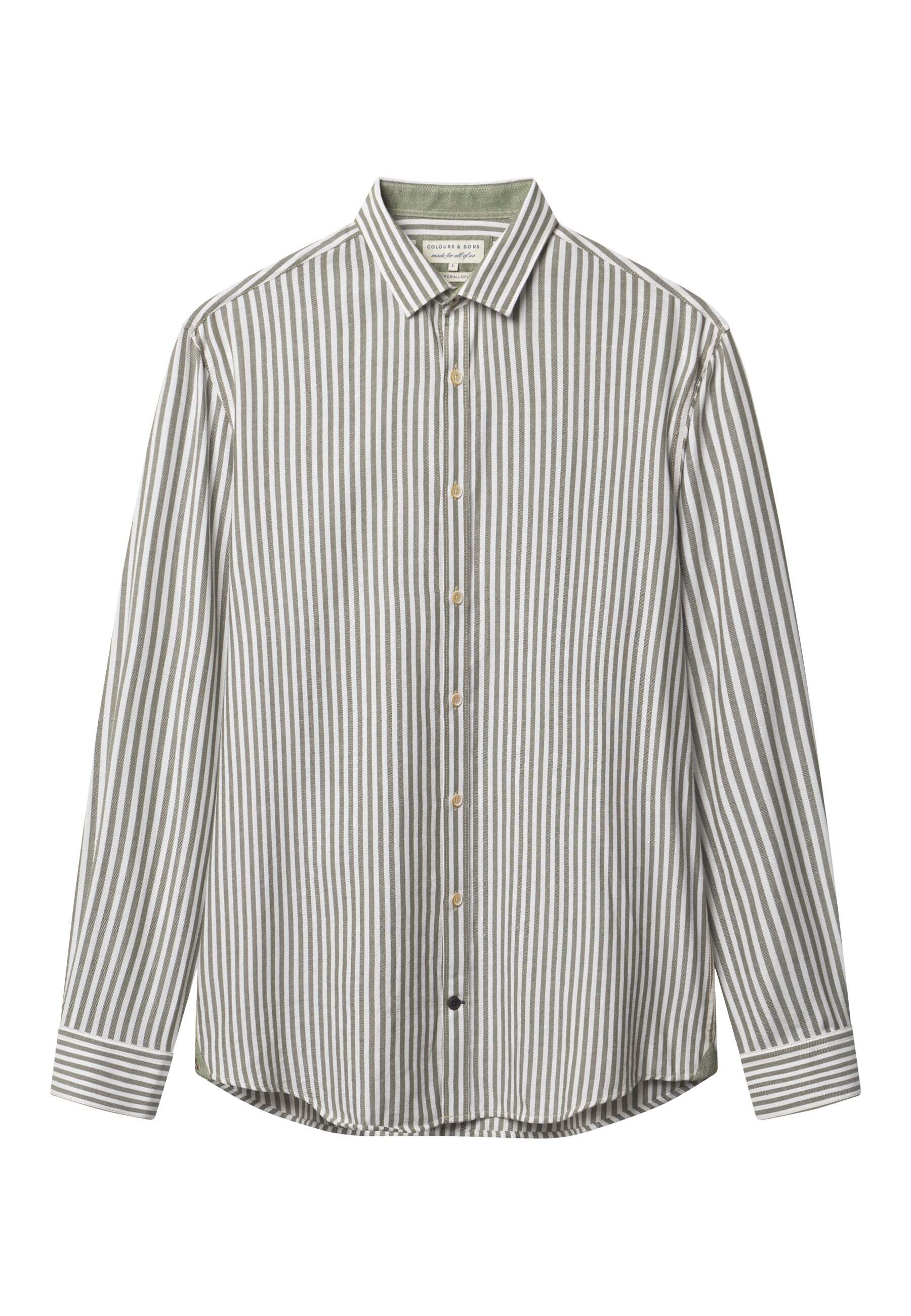 colours & sons Langarmhemd »colours & sons Langarmhemd Shirt Brushed Twill Stripes« von colours & sons