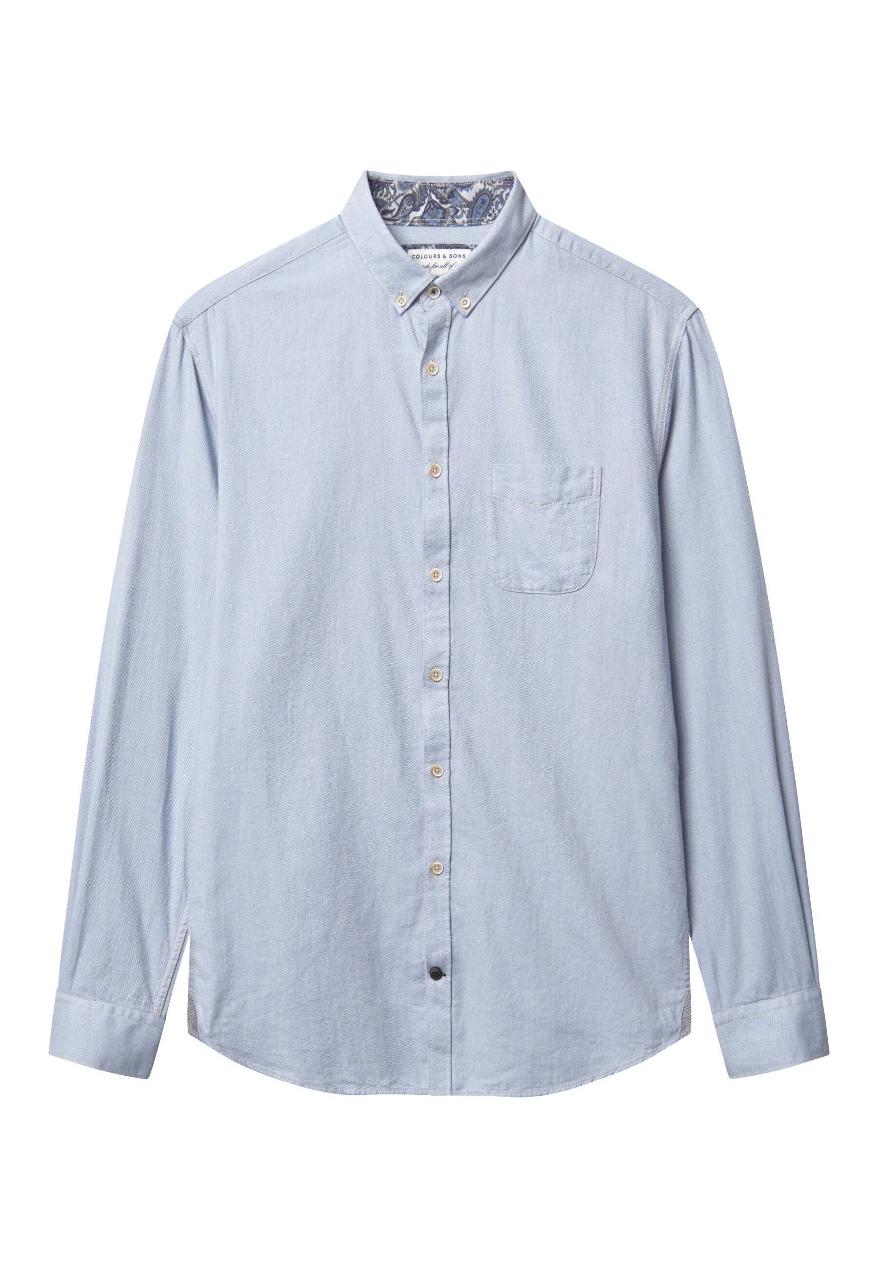 colours & sons Langarmhemd »colours & sons Langarmhemd Shirt Brushed Twill« von colours & sons