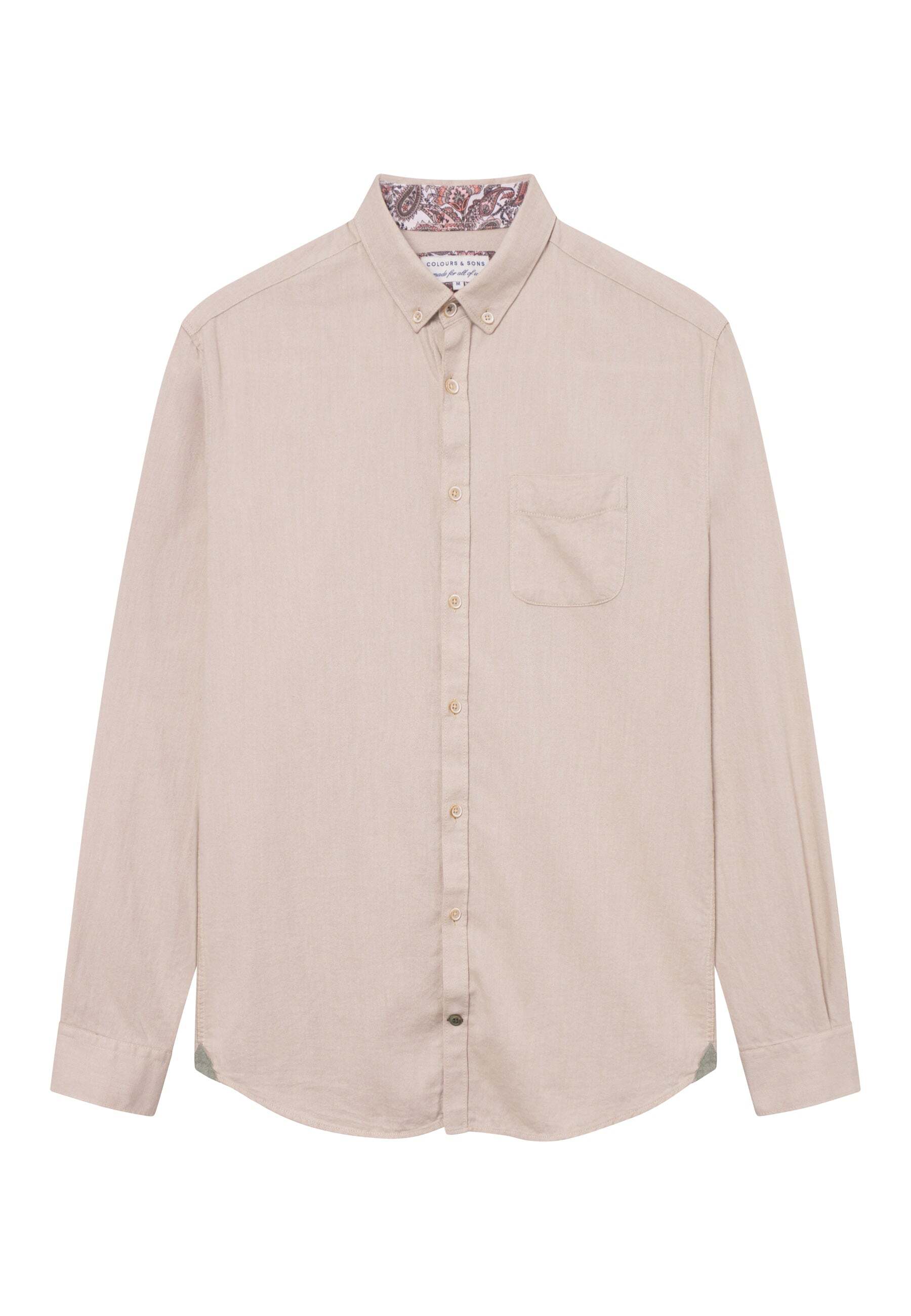 colours & sons Langarmhemd »colours & sons Langarmhemd Shirt Brushed Twill« von colours & sons