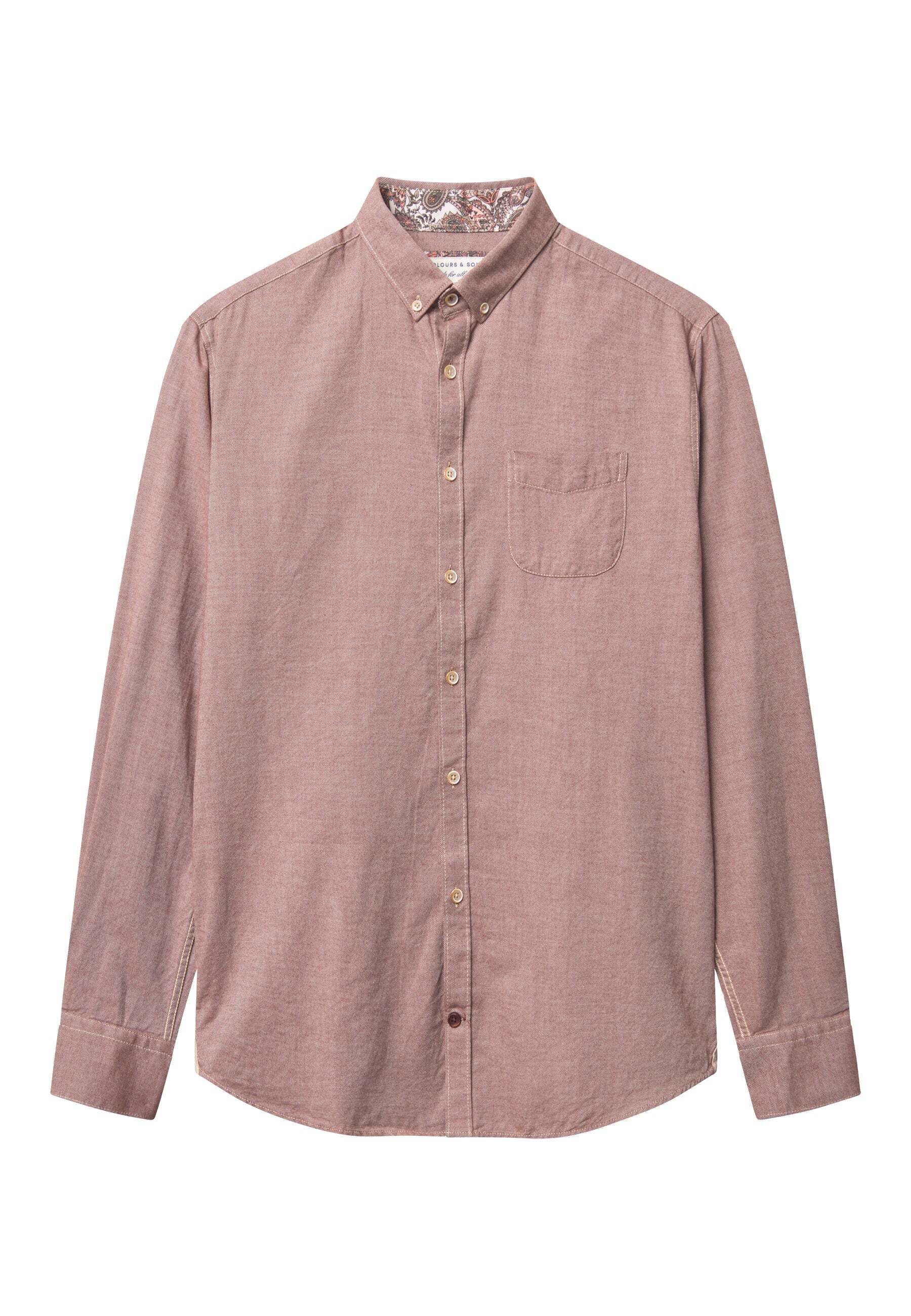 colours & sons Langarmhemd »colours & sons Langarmhemd Shirt Brushed Twill« von colours & sons