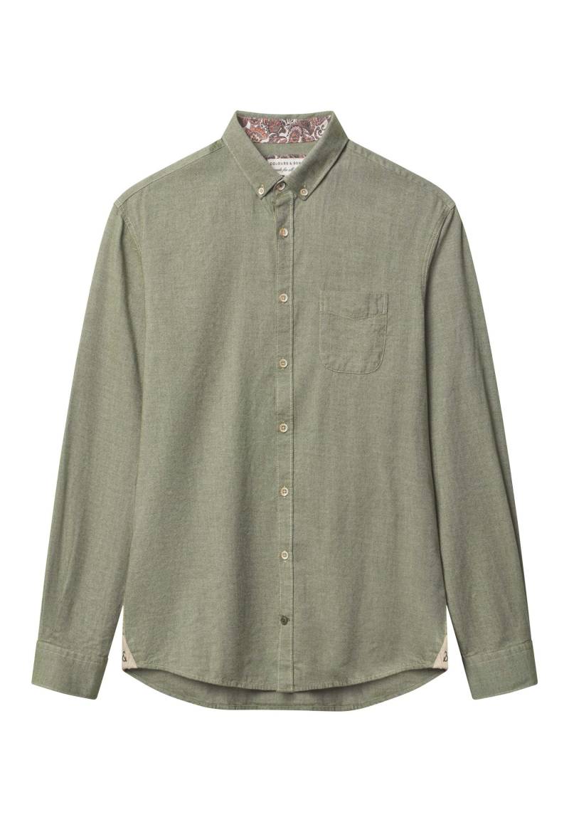 colours & sons Langarmhemd »colours & sons Langarmhemd Shirt Brushed Twill« von colours & sons