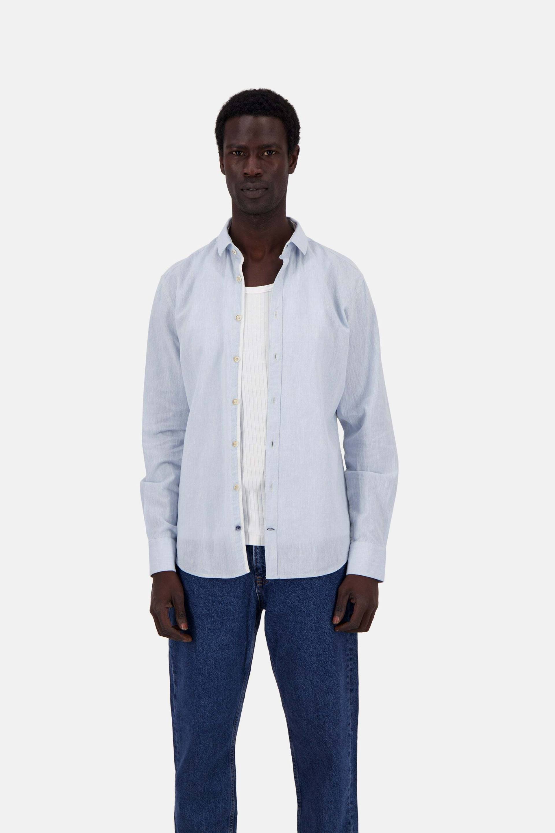 colours & sons Langarmhemd »colours & sons Langarmhemd Shirt-Linen Blend Kent« von colours & sons