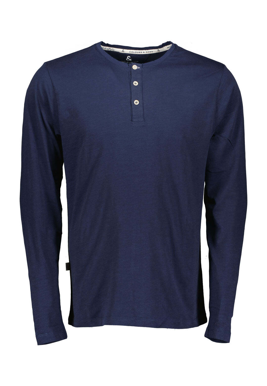 colours & sons Langarmshirt »colours & sons Langarmshirts Henley - Slub« von colours & sons