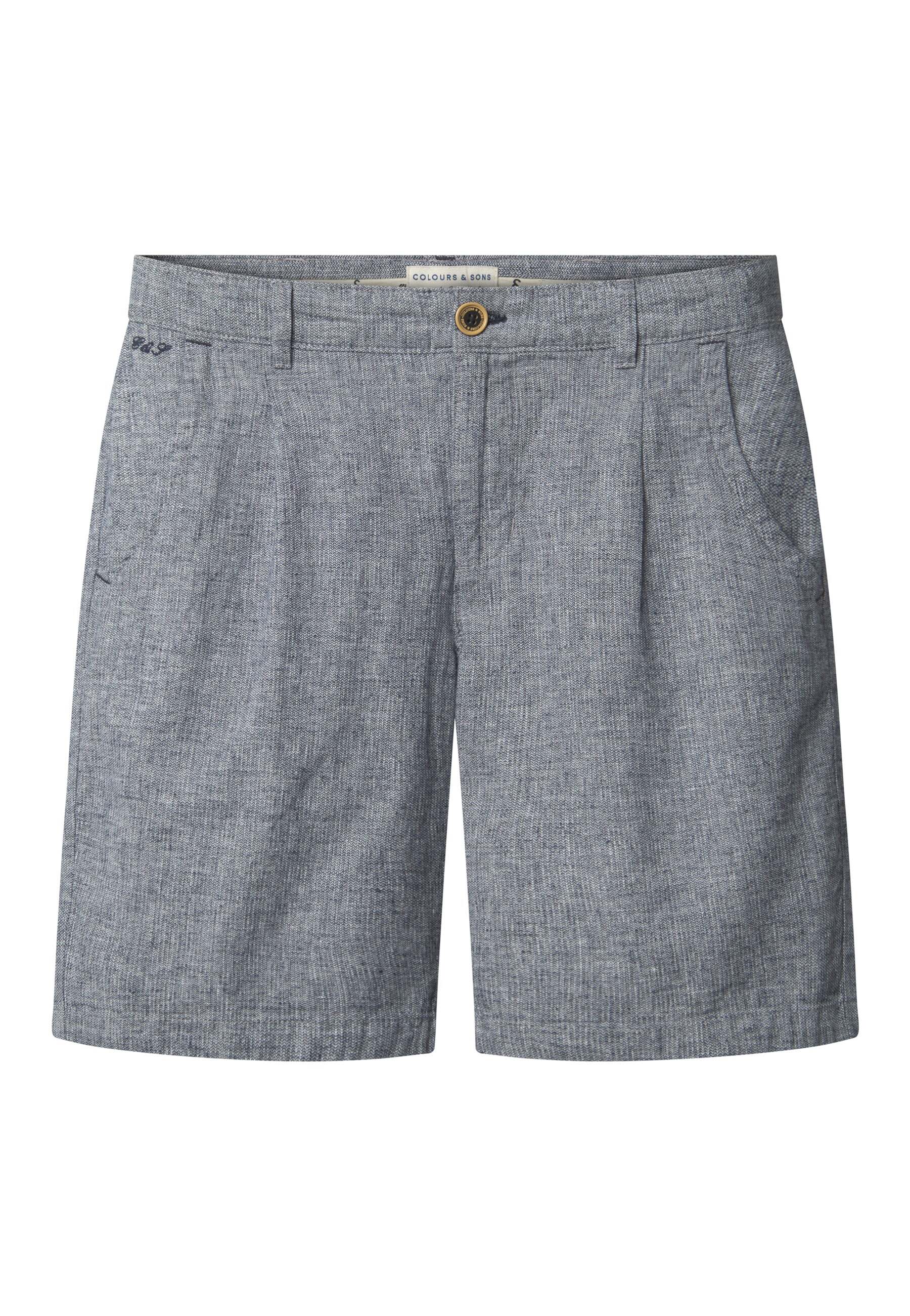 colours & sons Leinenhose »colours & sons Shorts Linen Blend Check« von colours & sons