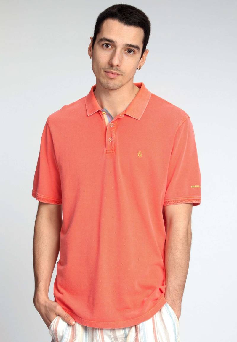 colours & sons Poloshirt »PolosPoloWashed« von colours & sons