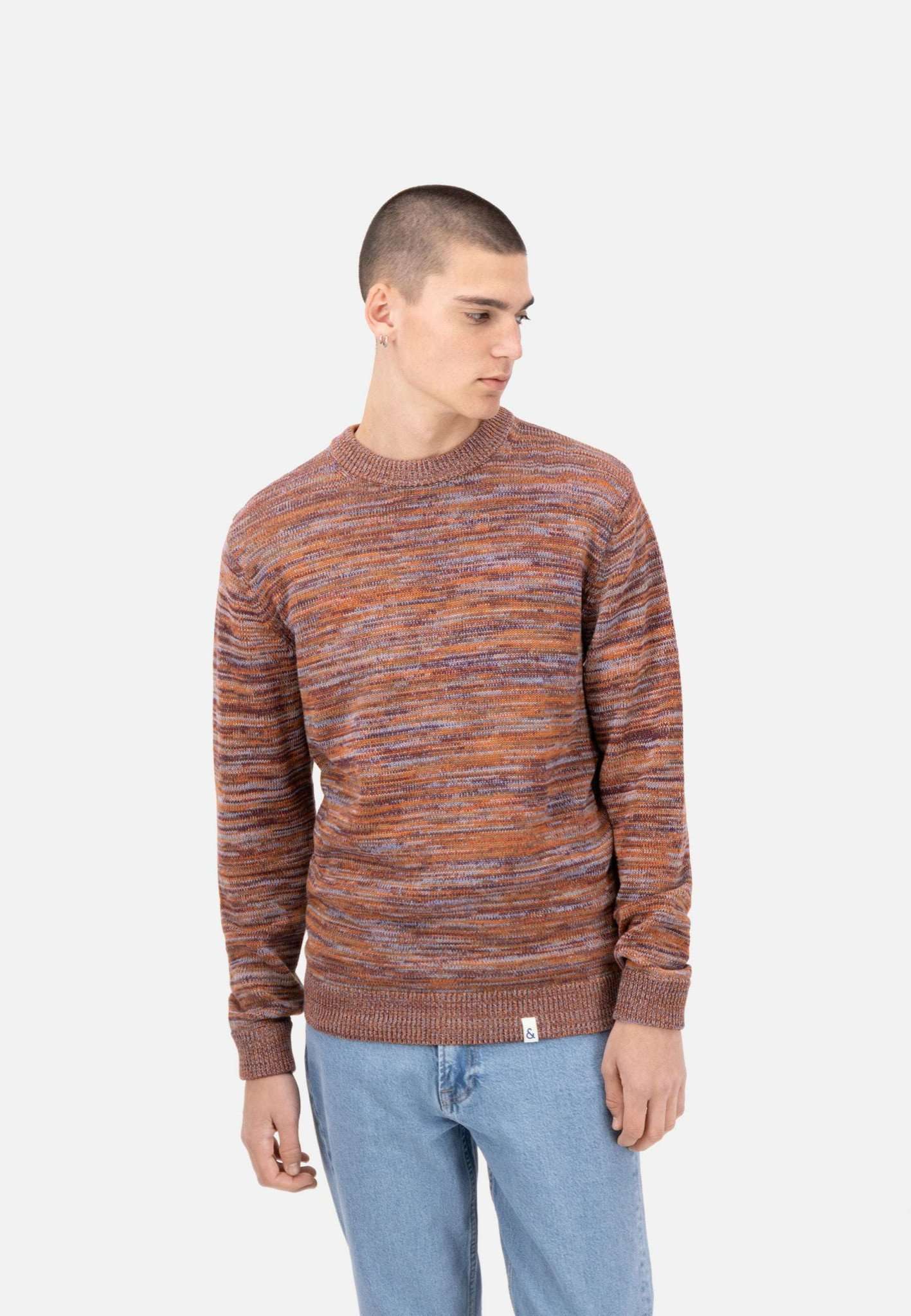 colours & sons Strickpullover »Pullover Roundneck-Mouliné« von colours & sons