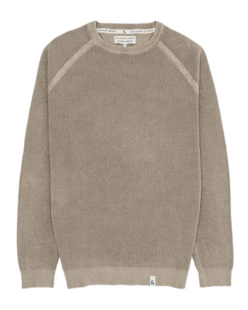 colours & sons Strickpullover »Pullover Roundneck-Washed« von colours & sons