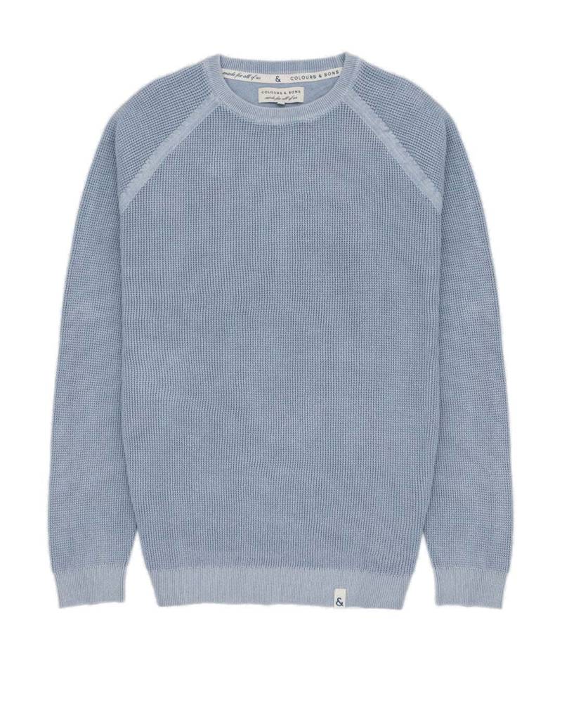 colours & sons Strickpullover »colours & sons Pullover Roundneck-Washed« von colours & sons