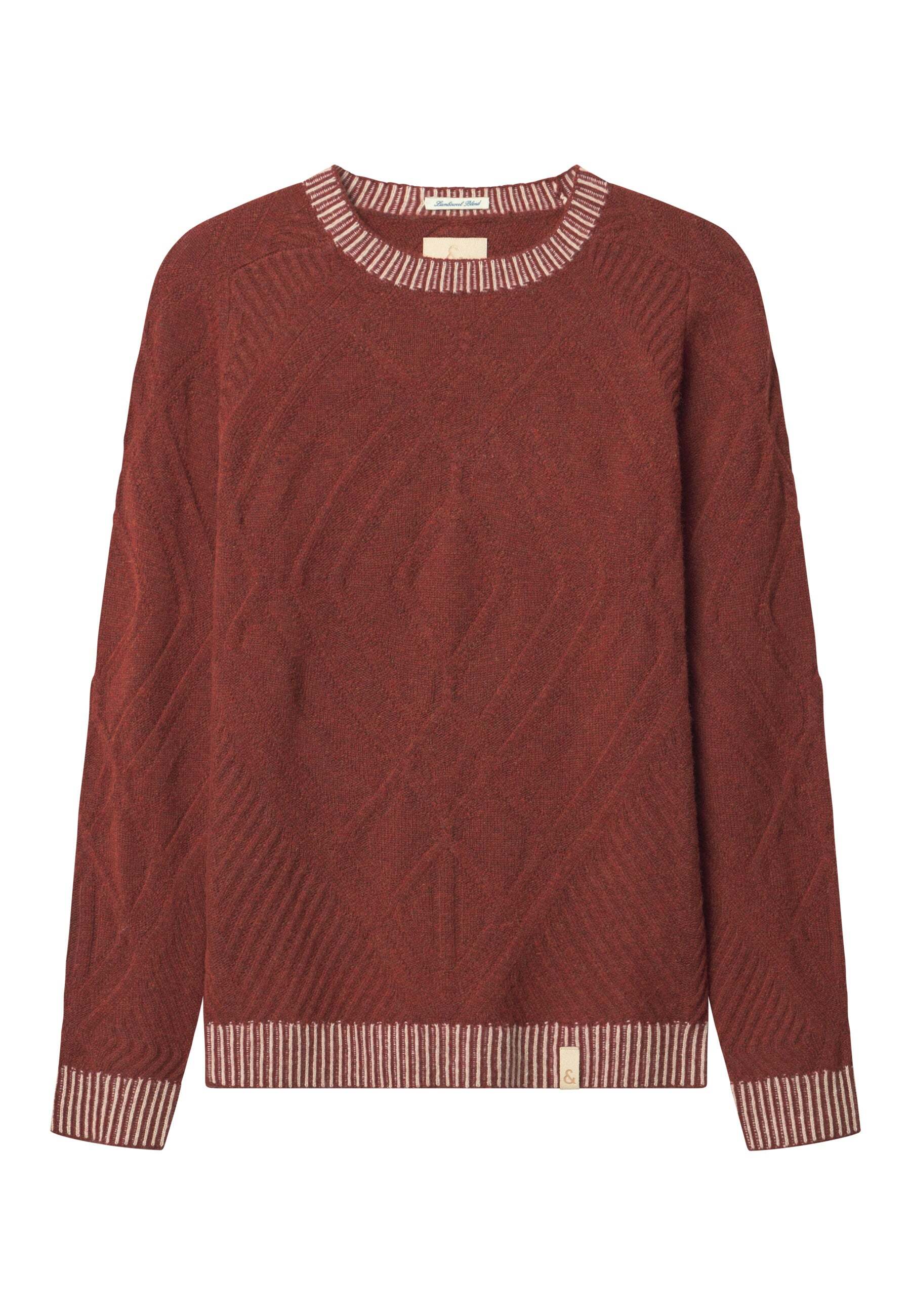 colours & sons Strickpullover »colours & sons Pullover Roundneck Ethno Structure« von colours & sons