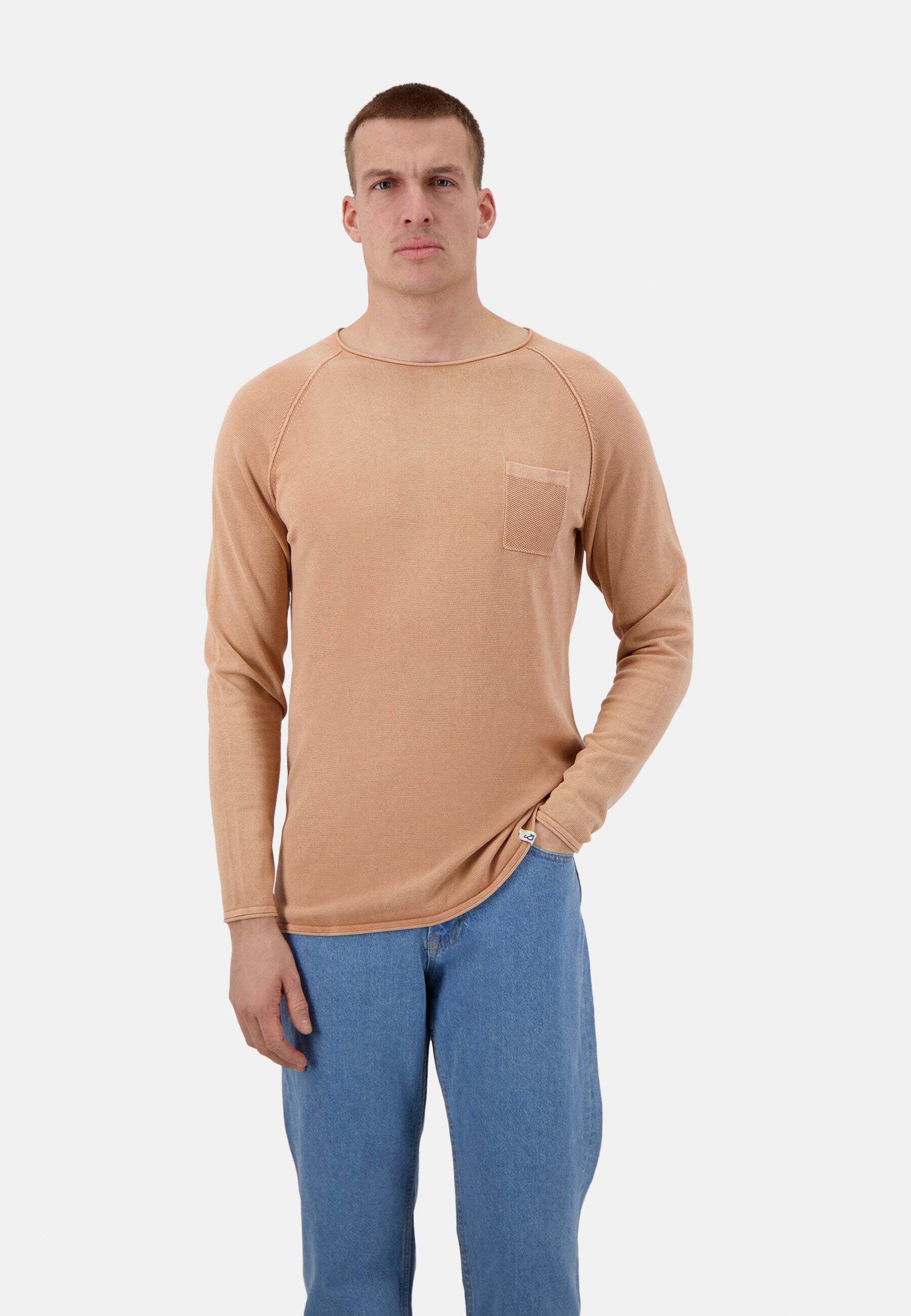 colours & sons Strickpullover »colours & sons Pullover Roundneck - Garment Dyed« von colours & sons