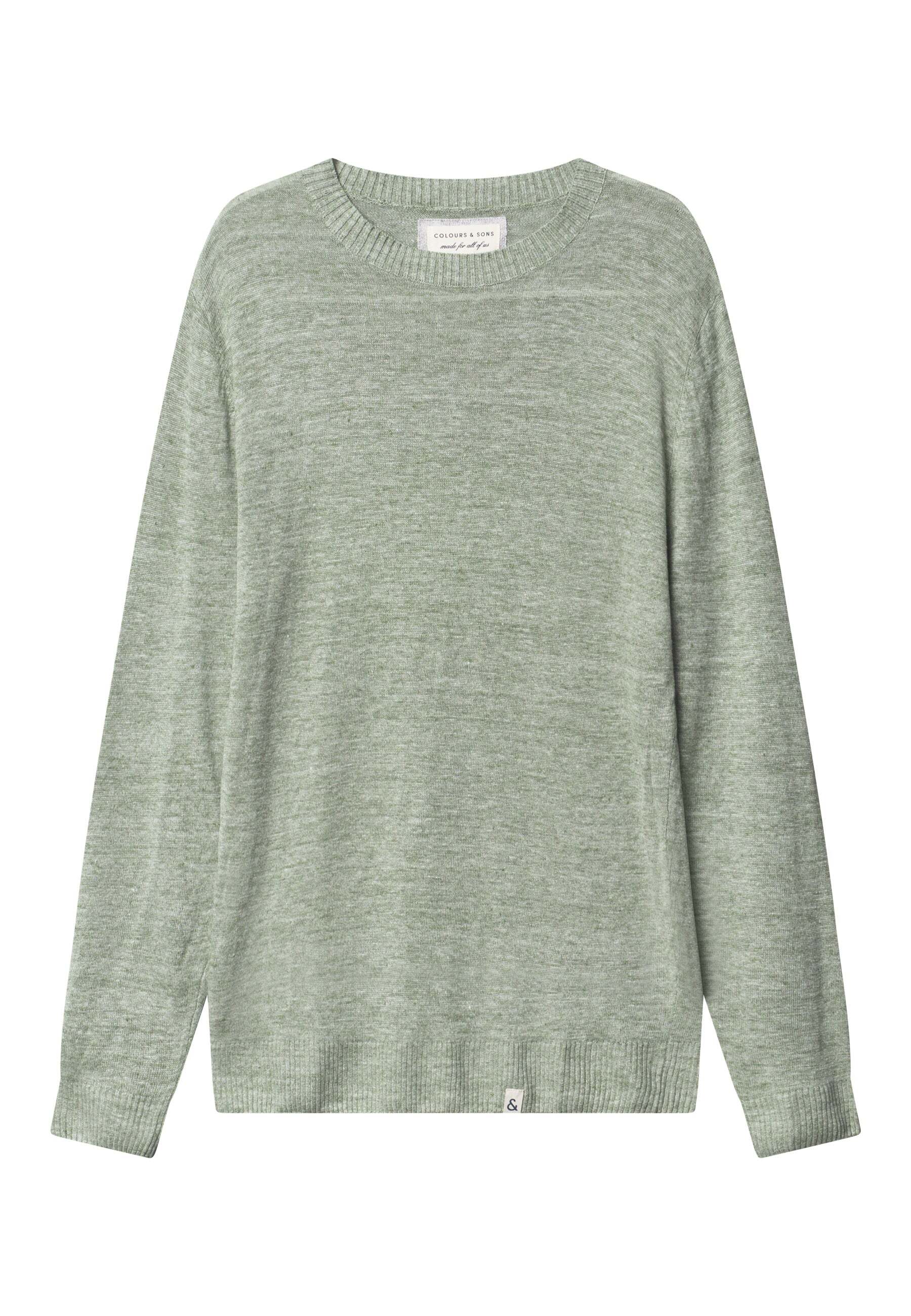 colours & sons Strickpullover »colours & sons Pullover Roundneck-Linen« von colours & sons