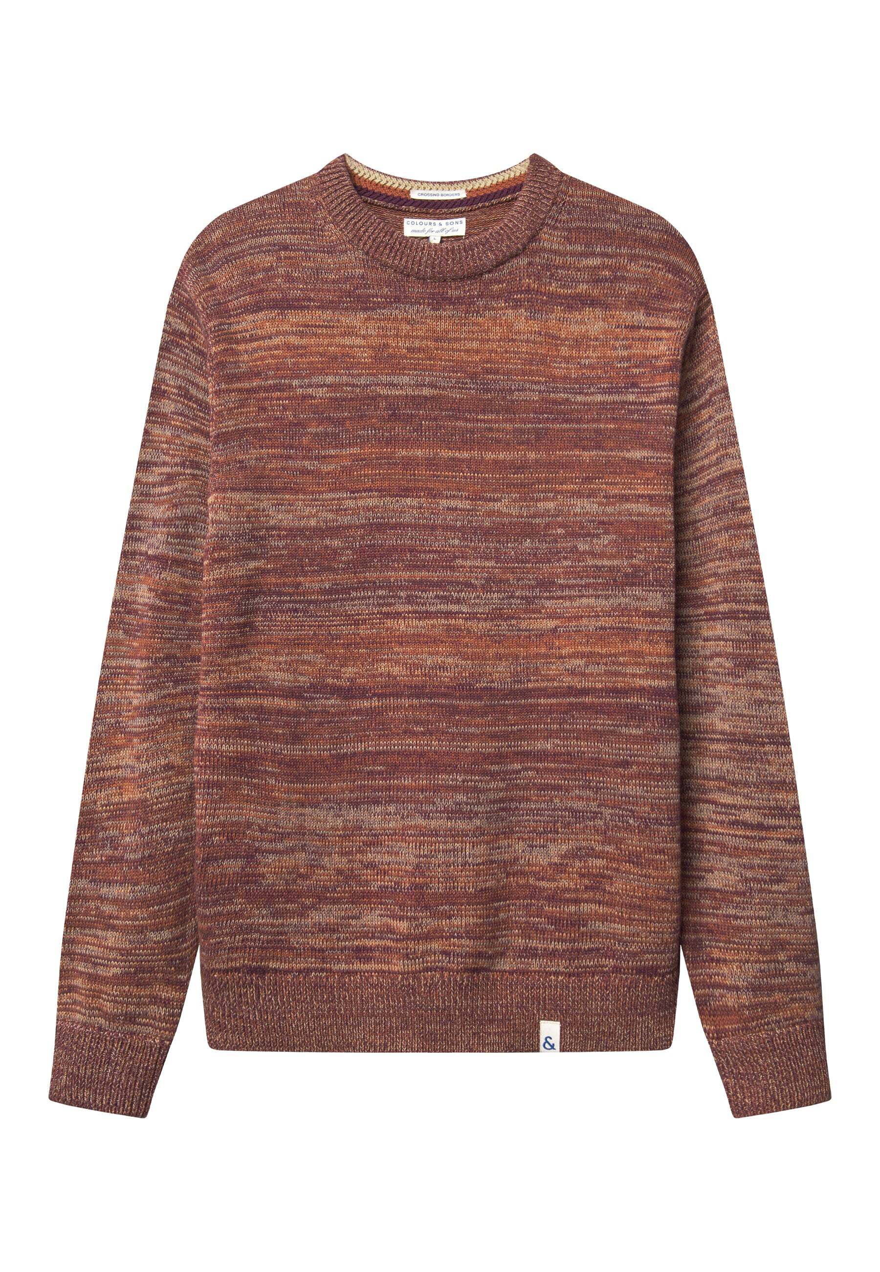 colours & sons Strickpullover »colours & sons Pullover Roundneck Mouliné« von colours & sons