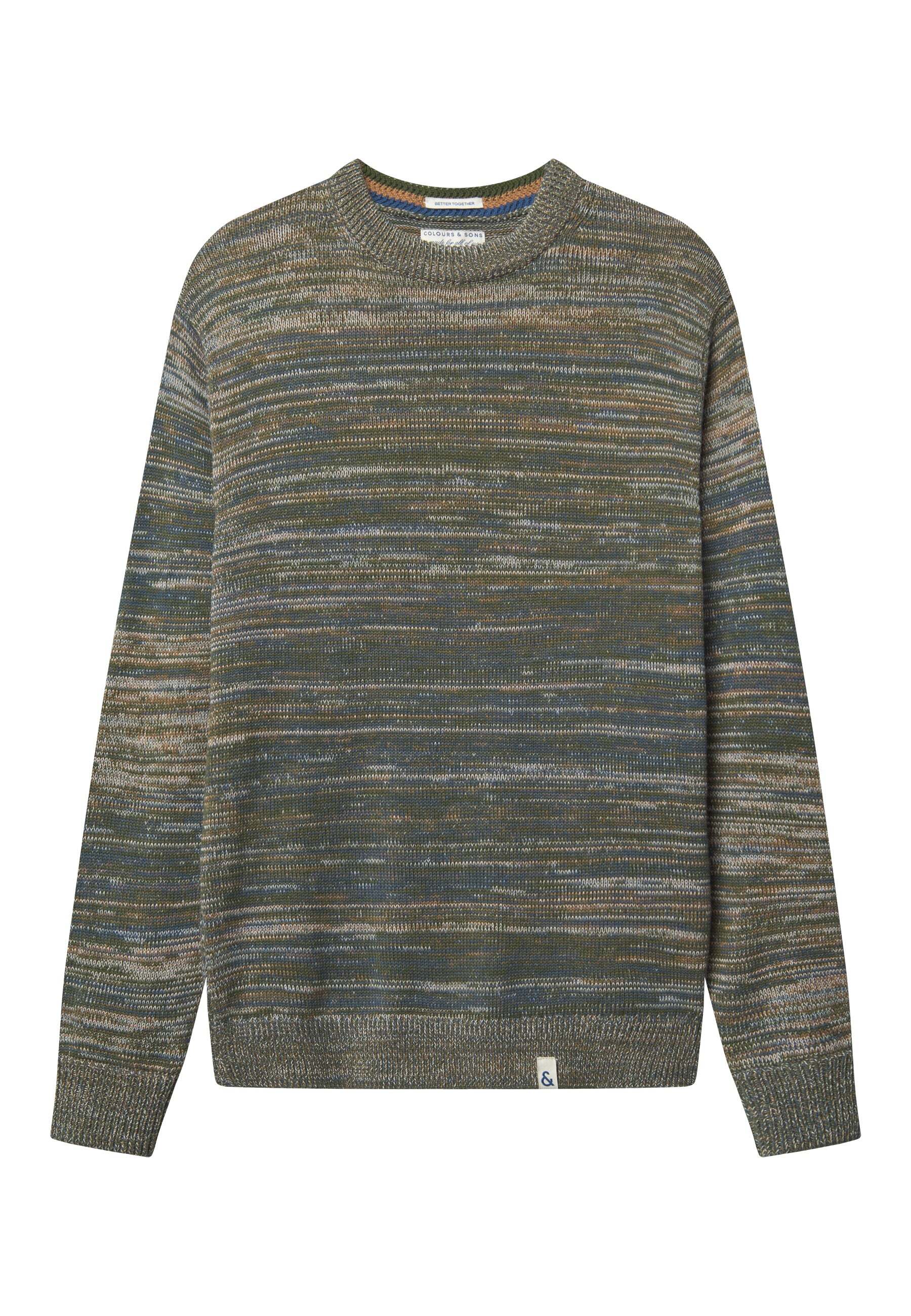 colours & sons Strickpullover »colours & sons Pullover Roundneck Mouliné« von colours & sons