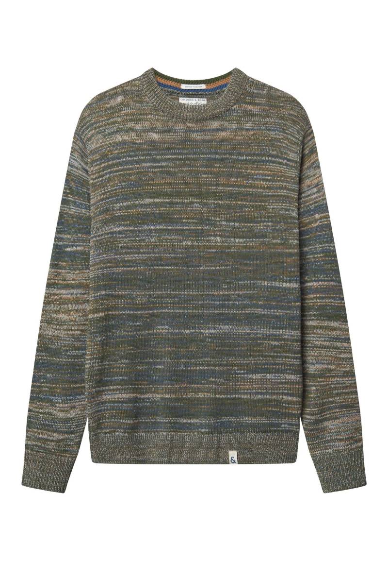 colours & sons Strickpullover »colours & sons Pullover Roundneck Mouliné« von colours & sons