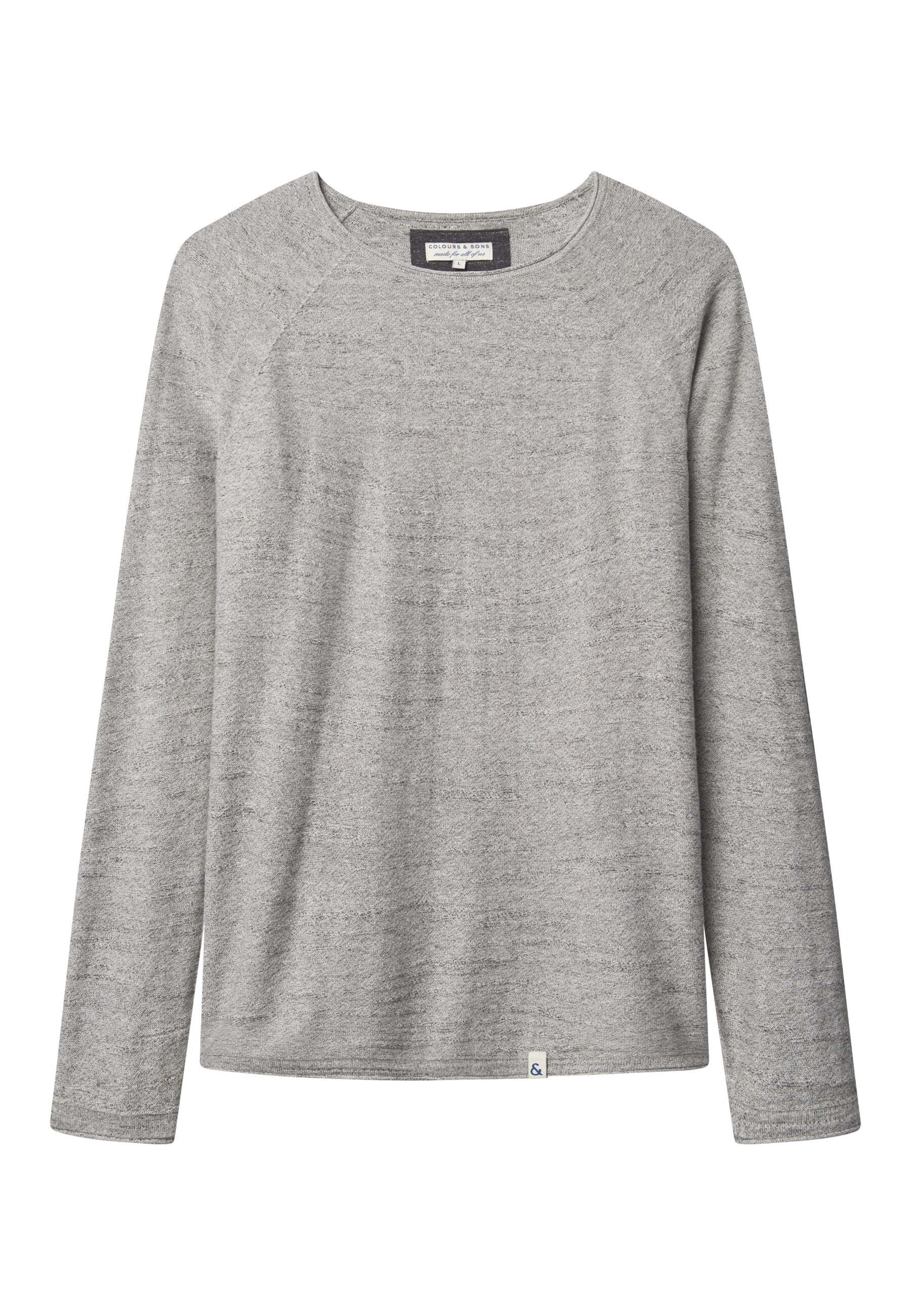 colours & sons Strickpullover »colours & sons Pullover Roundneck Slub« von colours & sons