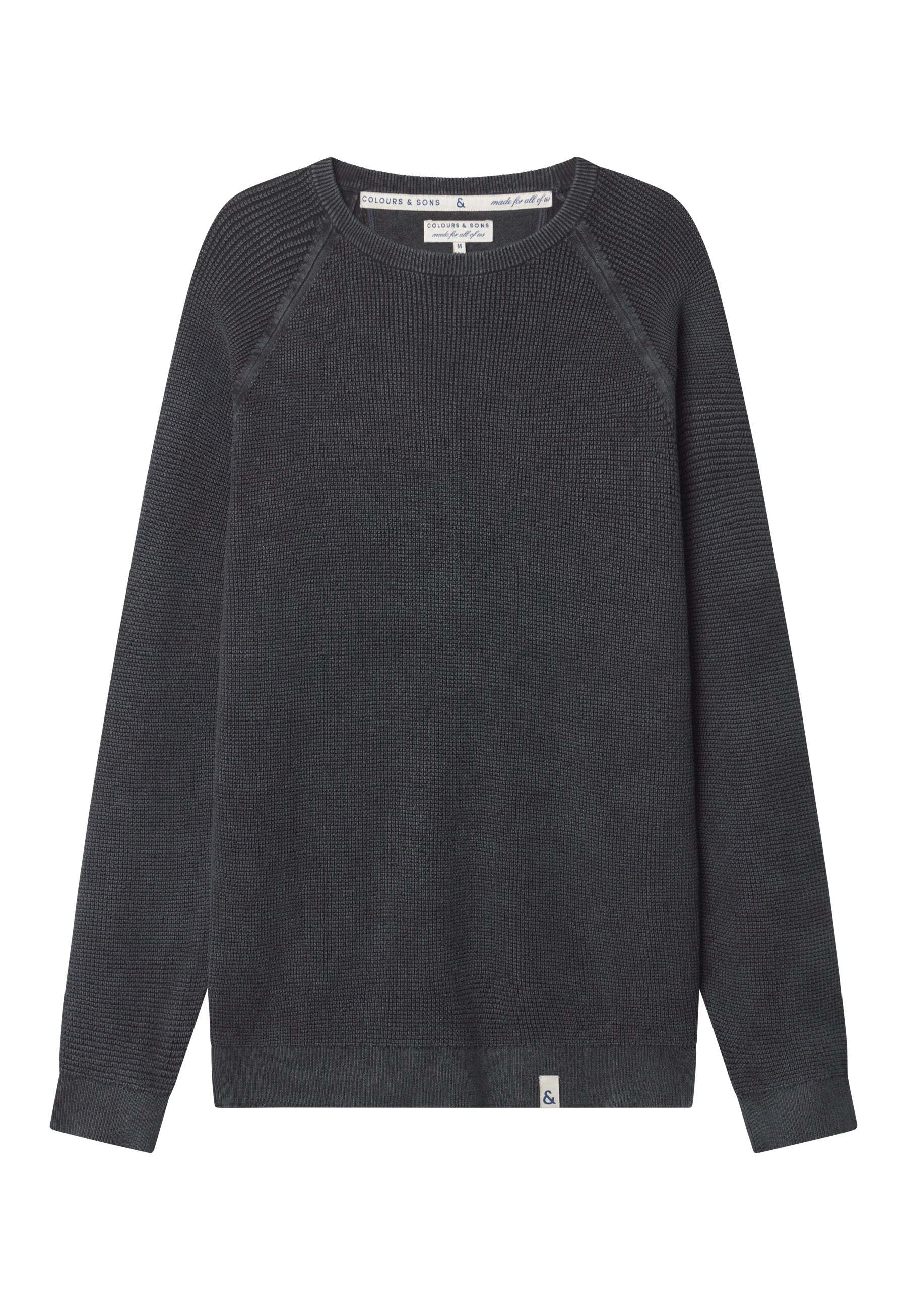 colours & sons Strickpullover »colours & sons Pullover Roundneck Washed« von colours & sons