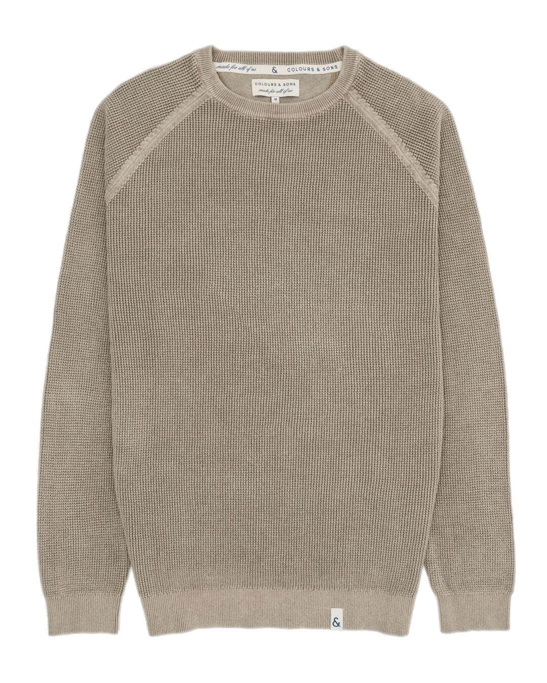 colours & sons Strickpullover »colours & sons Pullover Roundneck-Washed« von colours & sons