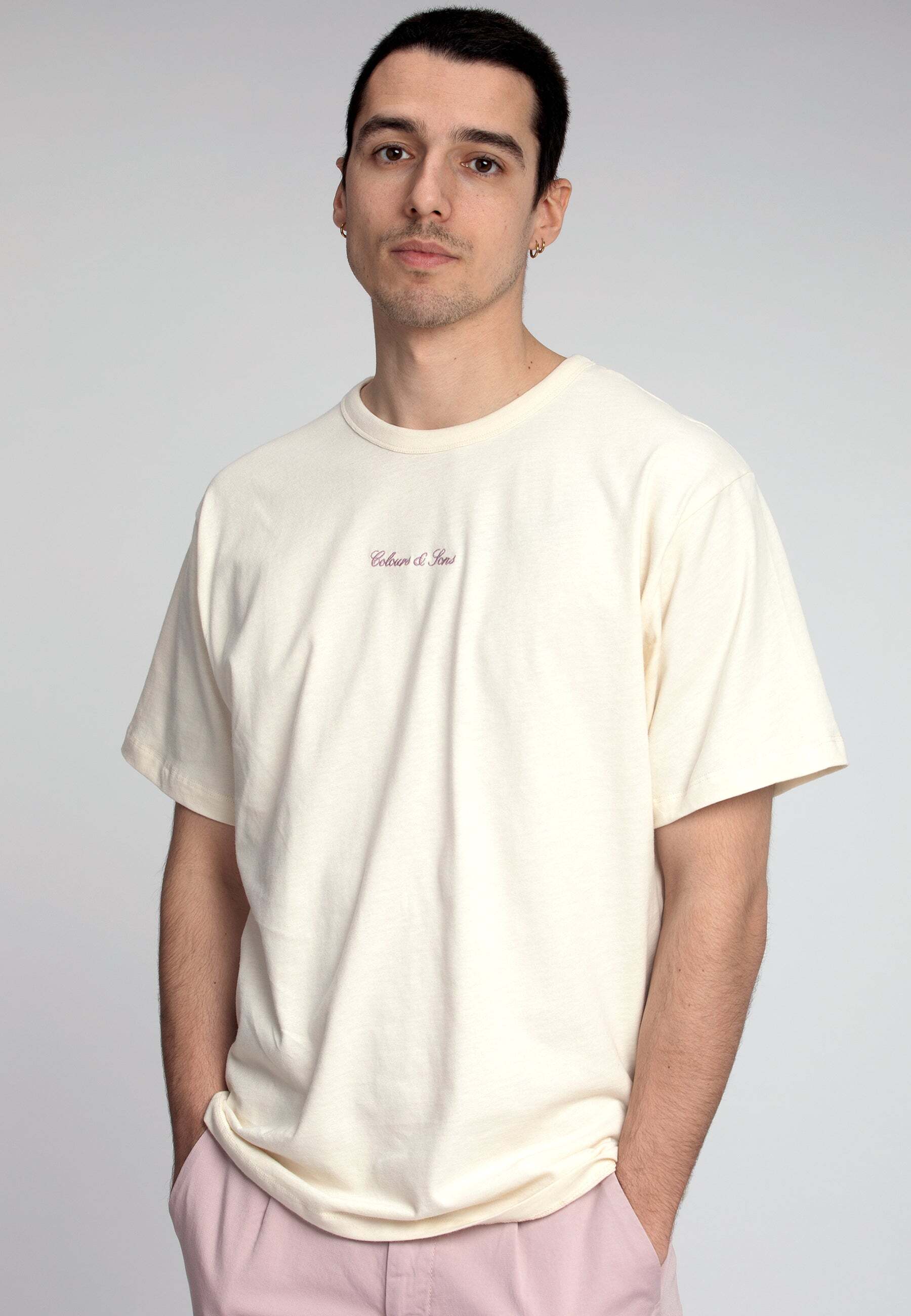 colours & sons T-Shirt »T-Shirts T-Shirt Basic Embroidery« von colours & sons