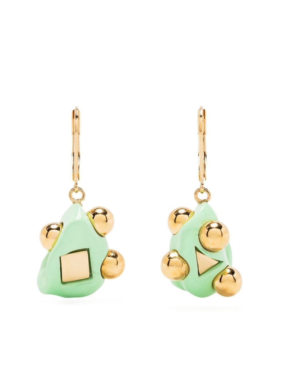 colville abstract drop earrings - Green von colville