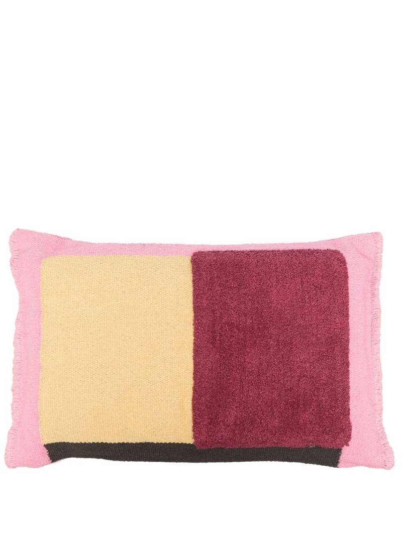 colville colour-block cotton-wool blend cushion - Pink von colville