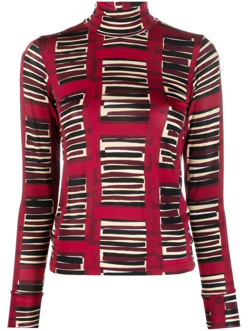 colville piano-print high-neck top - Red von colville