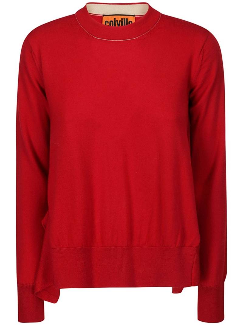 colville round neck long sleeve jumper - Red von colville